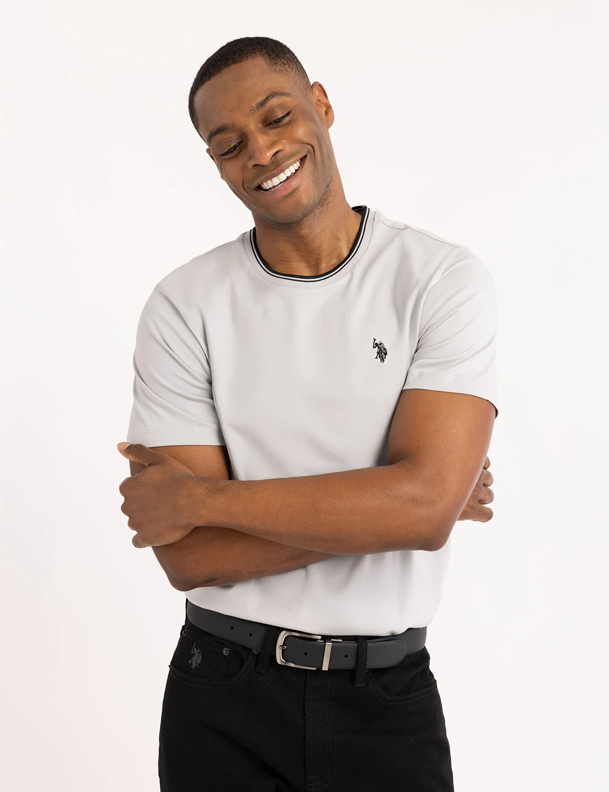TIPPED CREW NECK COLLAR T-SHIRT - Image 19