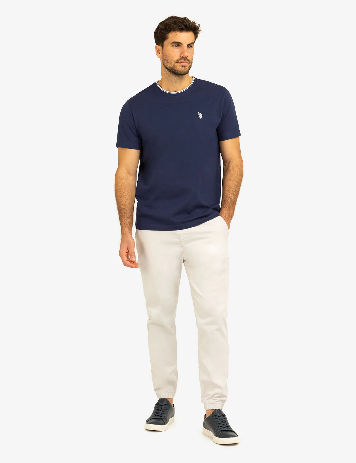 TIPPED CREW NECK COLLAR T-SHIRT - Image 5