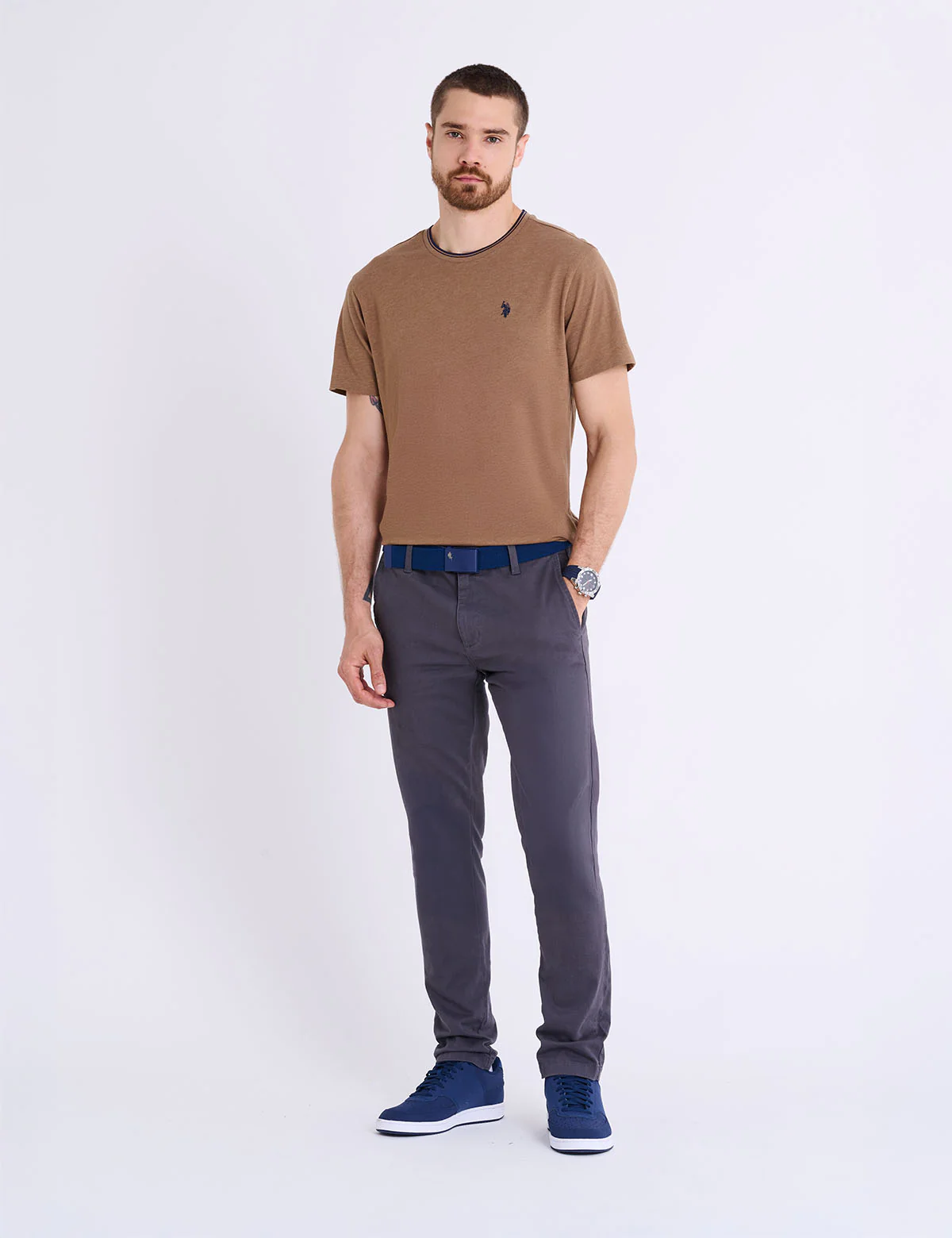 TIPPED CREW NECK COLLAR T-SHIRT - Image 2