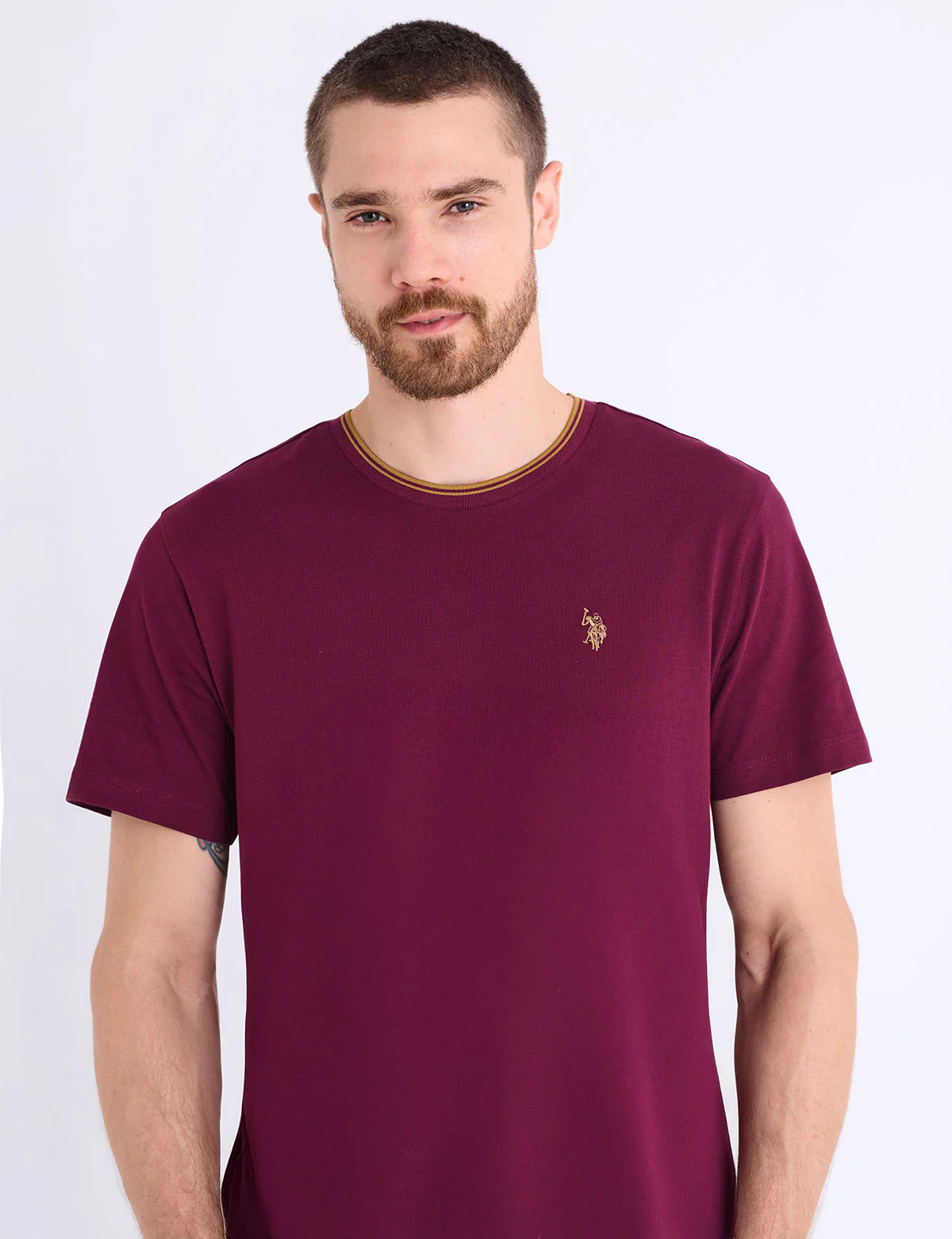 TIPPED CREW NECK COLLAR T-SHIRT - Image 6