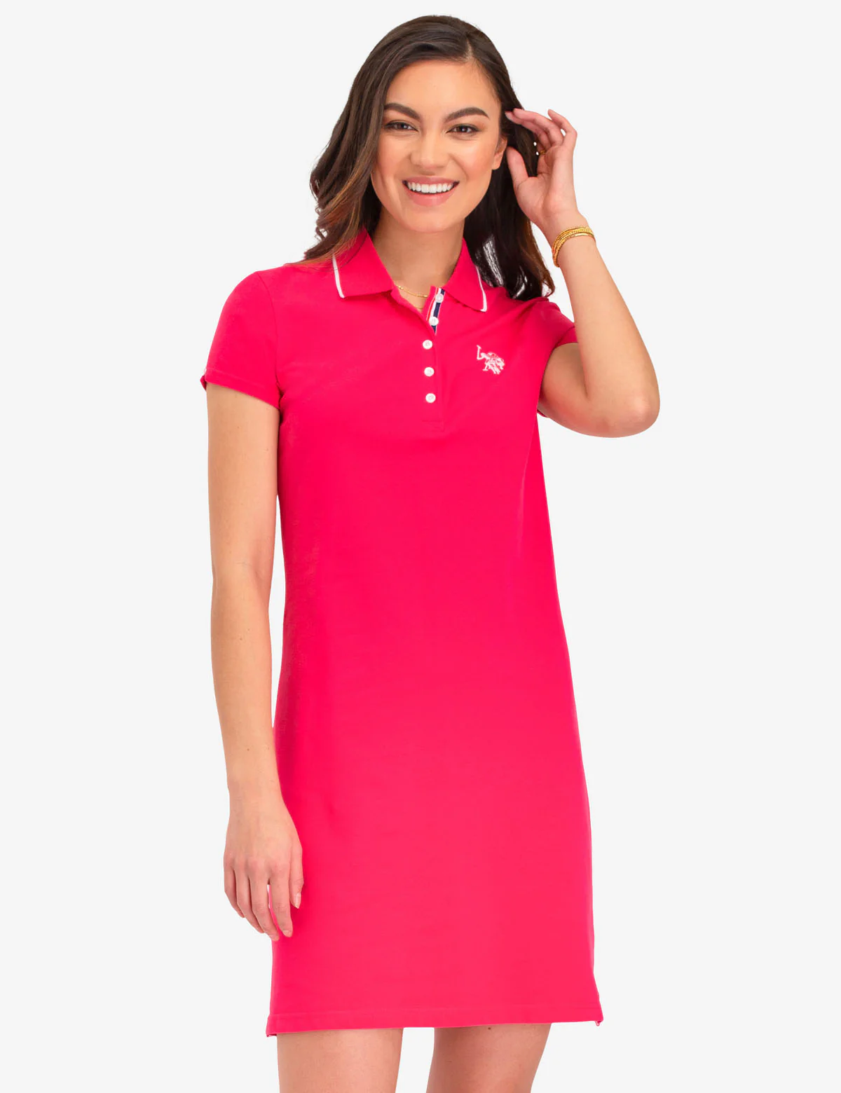 TIPPED POLO DRESS