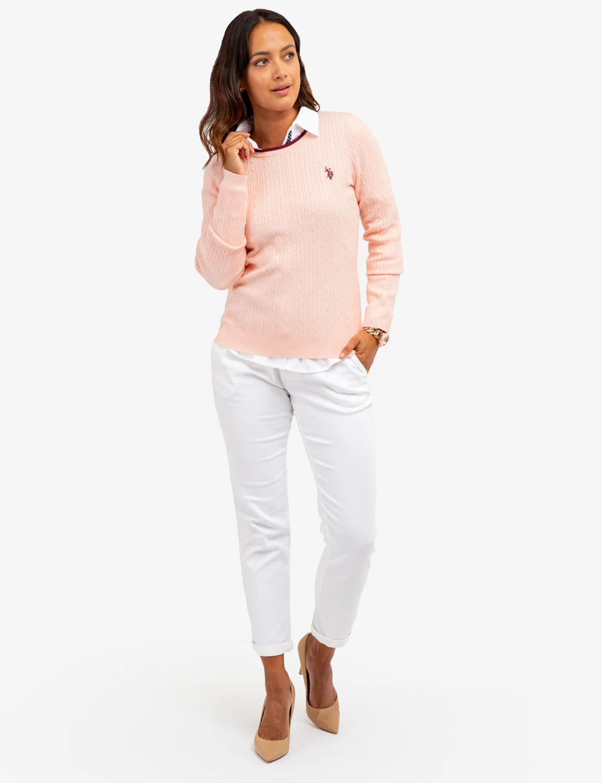 TIPPED SOFT CABLE CREW NECK SWEATER - Image 9