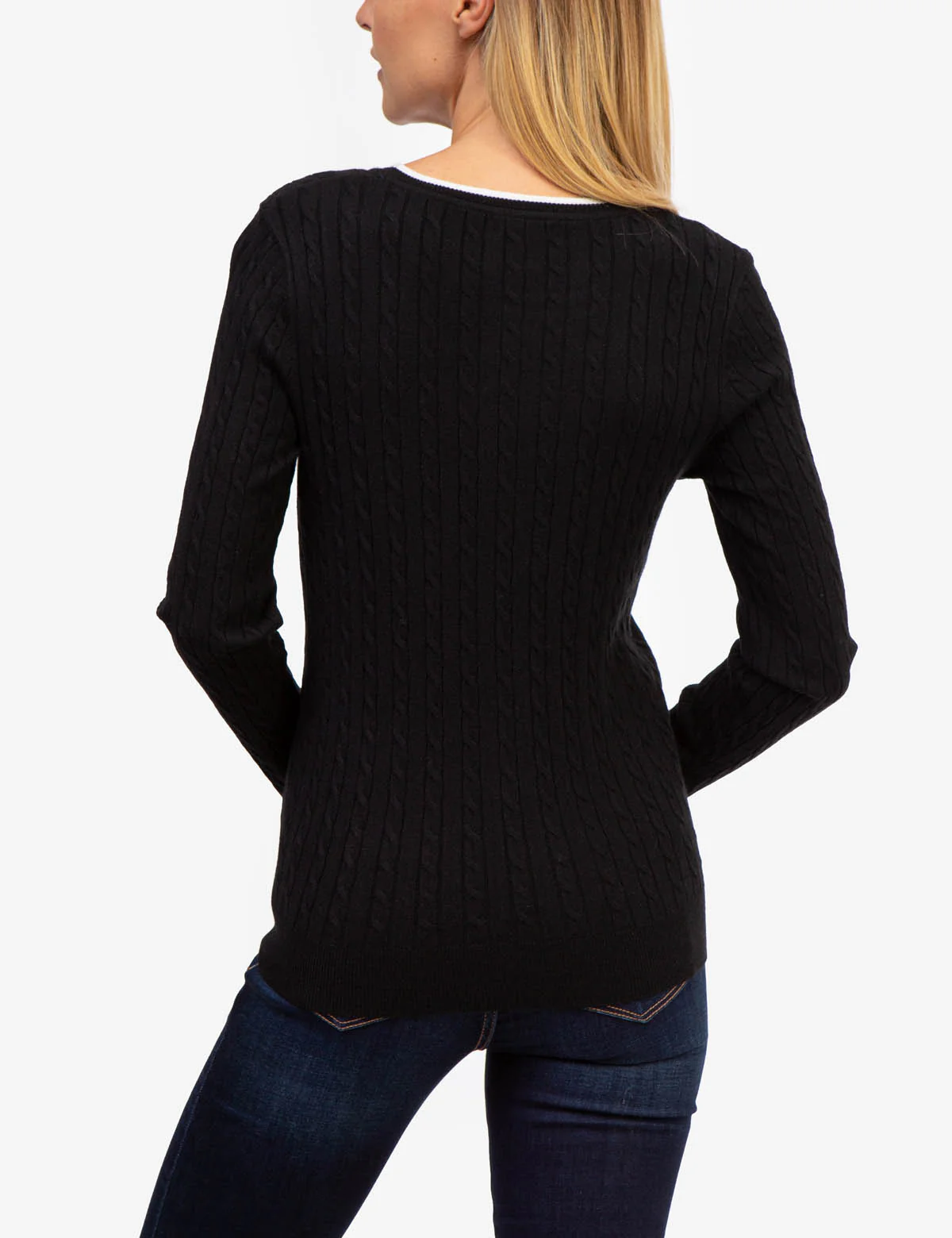 TIPPED SOFT CABLE CREW NECK SWEATER - Image 11