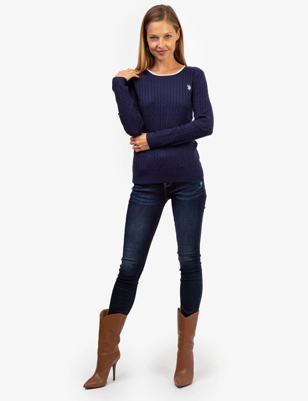 TIPPED SOFT CABLE CREW NECK SWEATER - Image 16