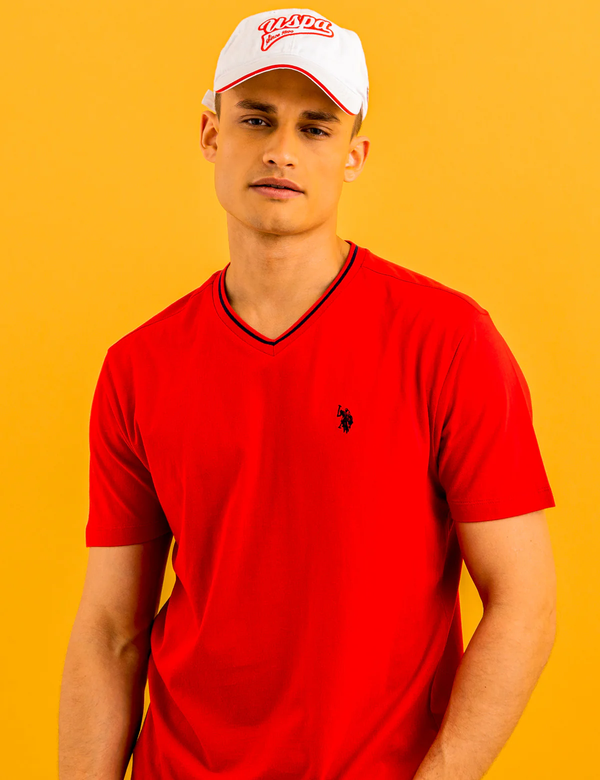 TIPPED V-NECK JERSEY T-SHIRT - Image 2