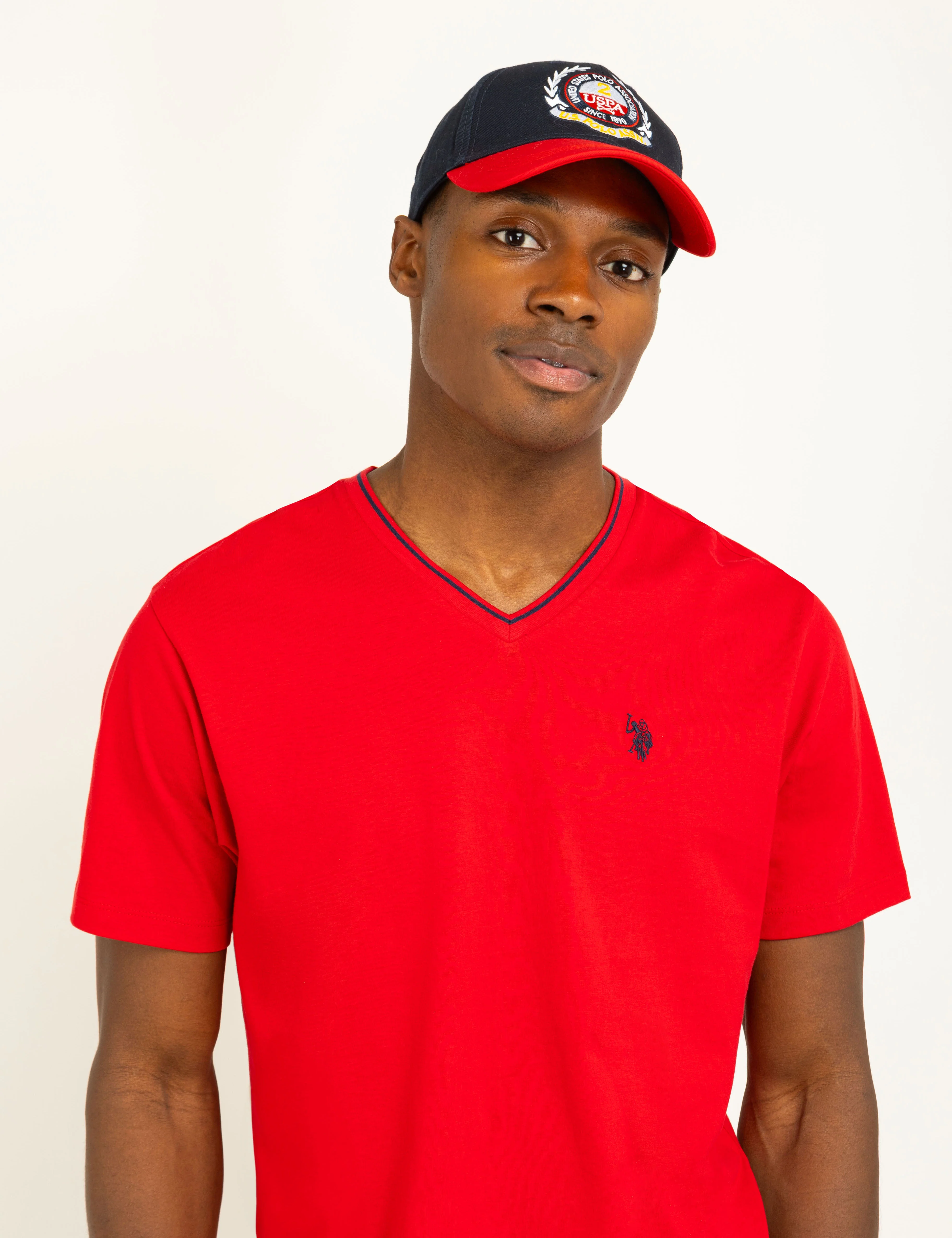 TIPPED V-NECK JERSEY T-SHIRT - Image 13