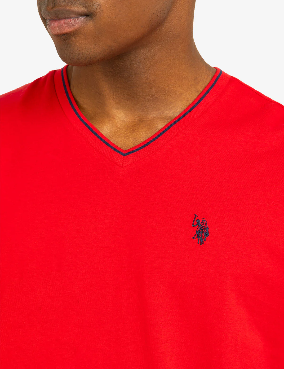 TIPPED V-NECK JERSEY T-SHIRT - Image 15