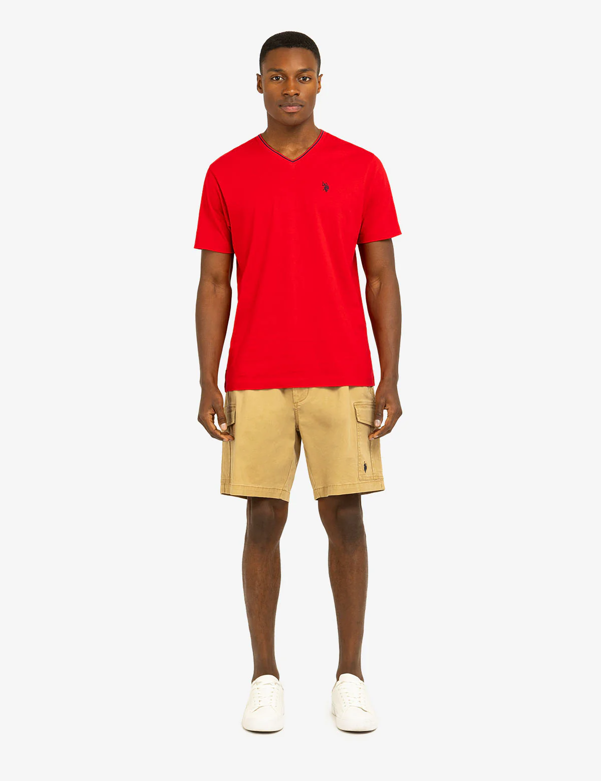 TIPPED V-NECK JERSEY T-SHIRT - Image 16