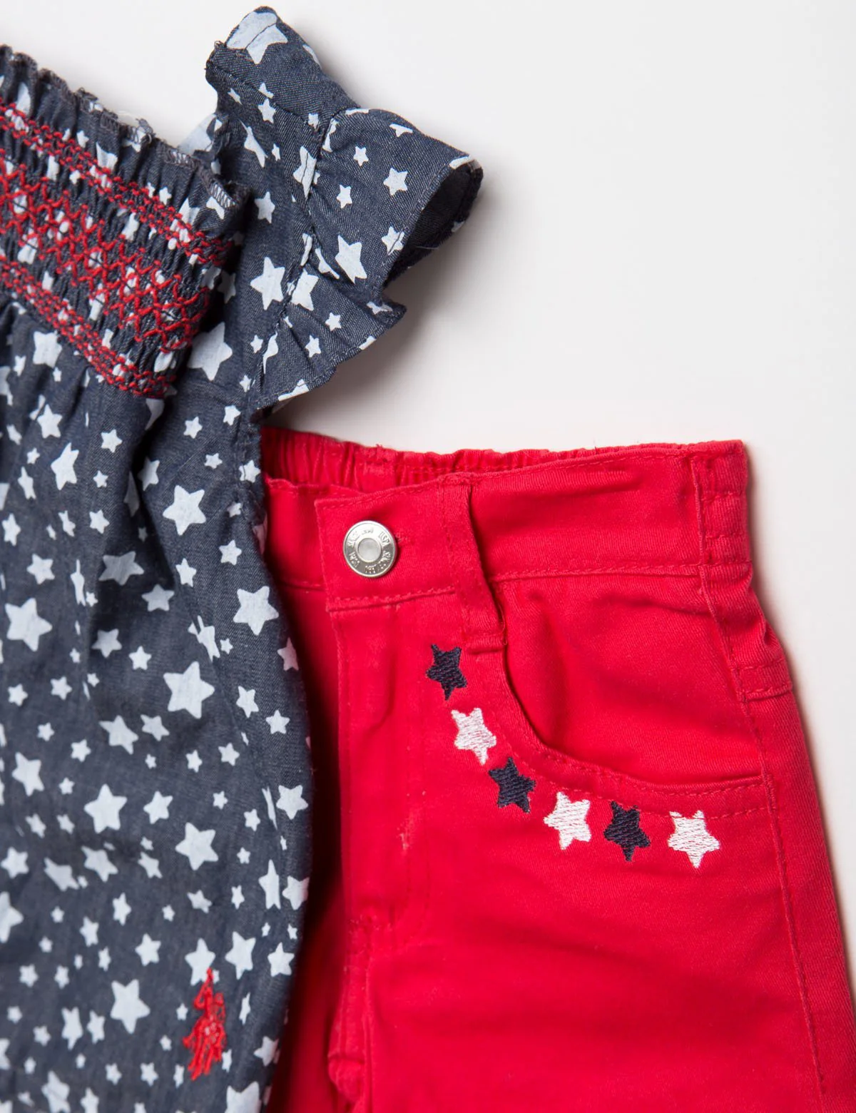 TODDLER 2 PIECE SET - SMOCKED TOP & SHORTS - Image 2