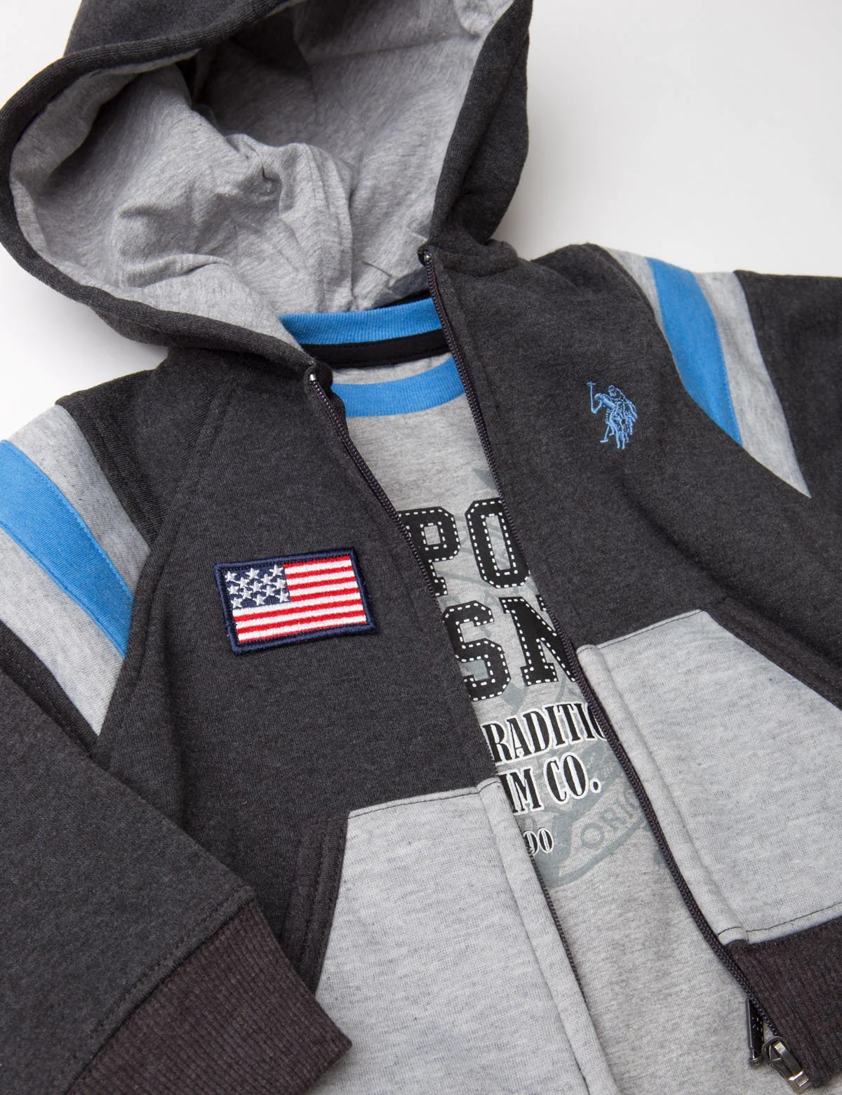 TODDLER BOYS 3 PIECE SET - FLEECE, TEE & JEANS - Image 2