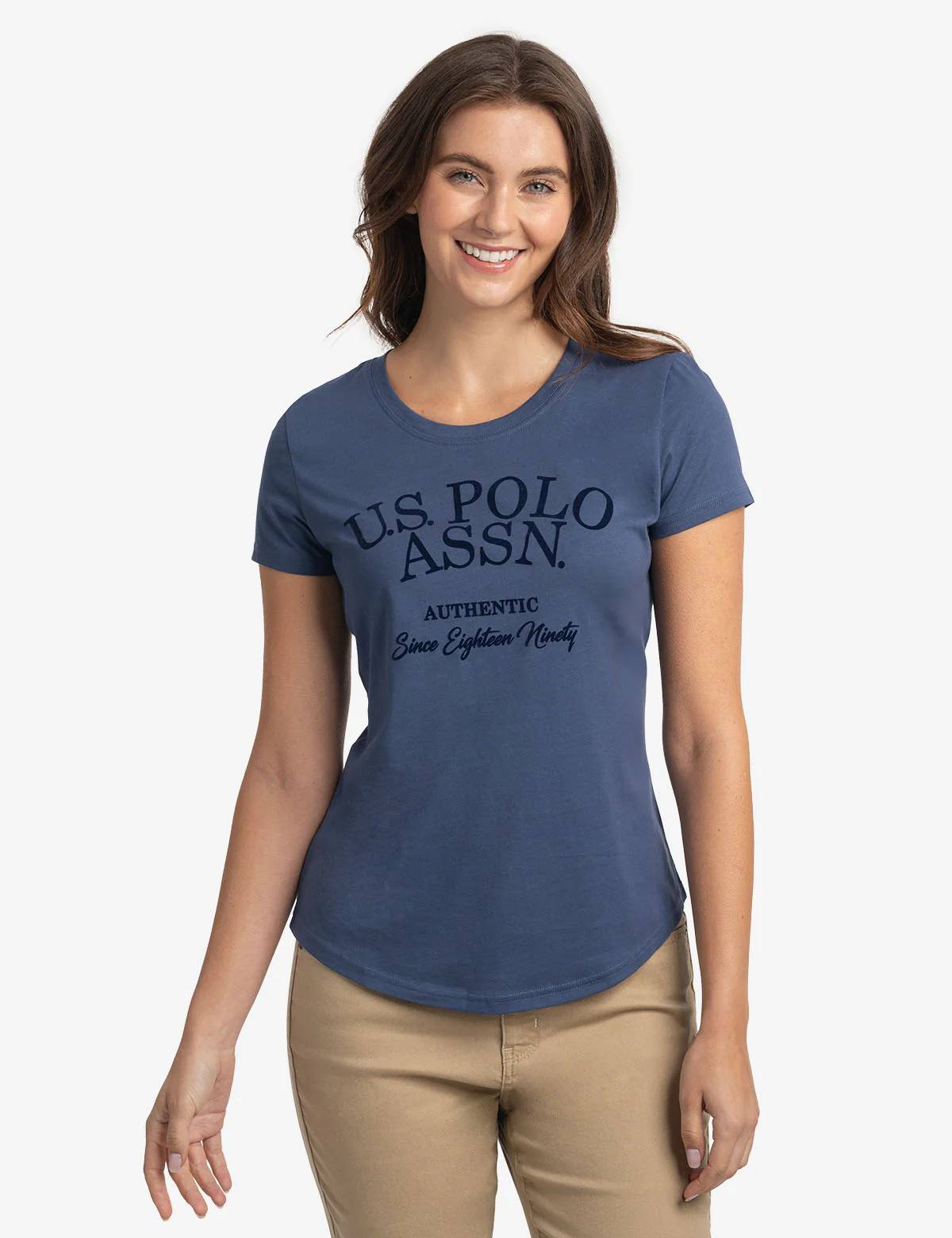 TONAL FLOCKED SEMI SCOOP JERSEY T-SHIRT - Image 6