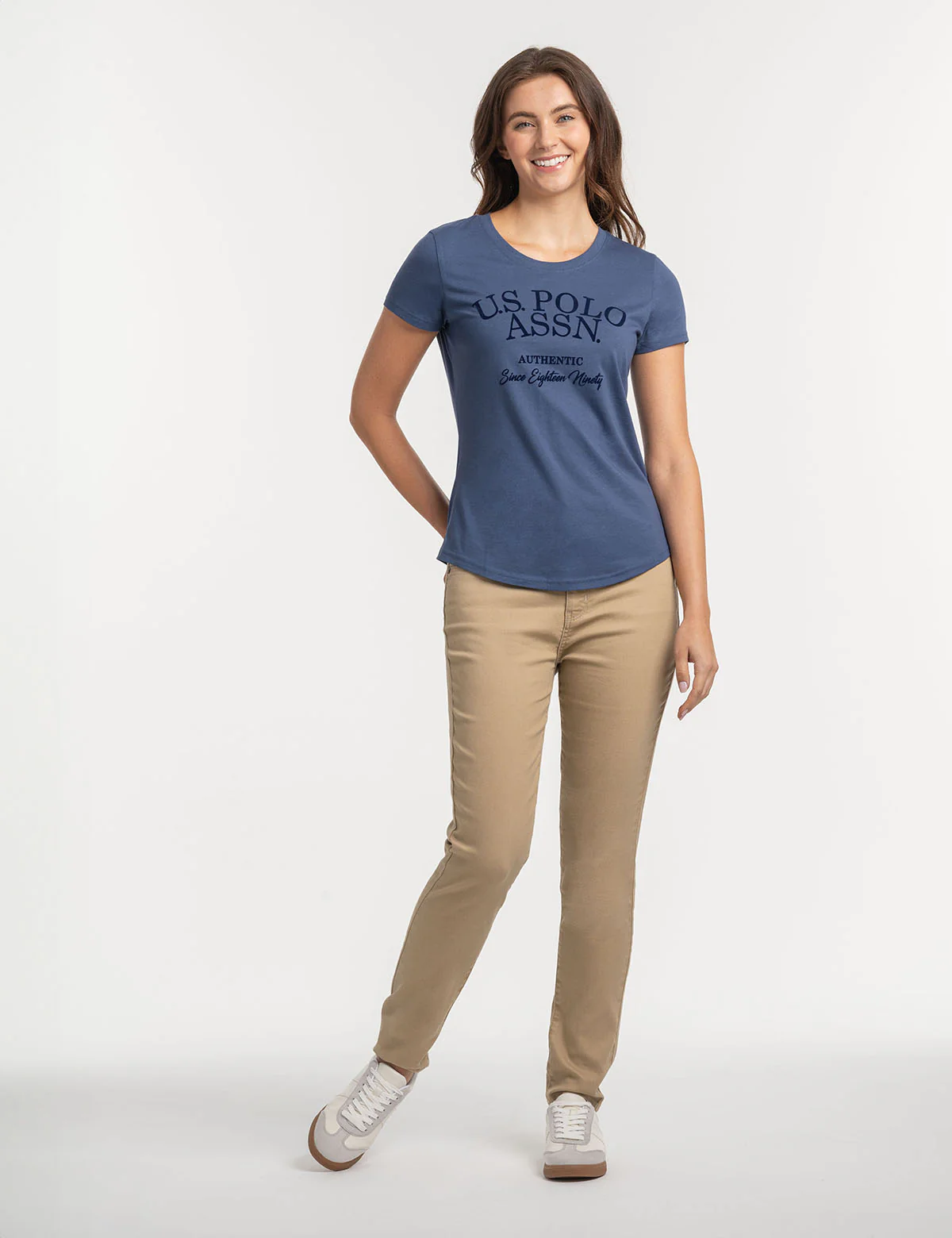TONAL FLOCKED SEMI SCOOP JERSEY T-SHIRT - Image 8