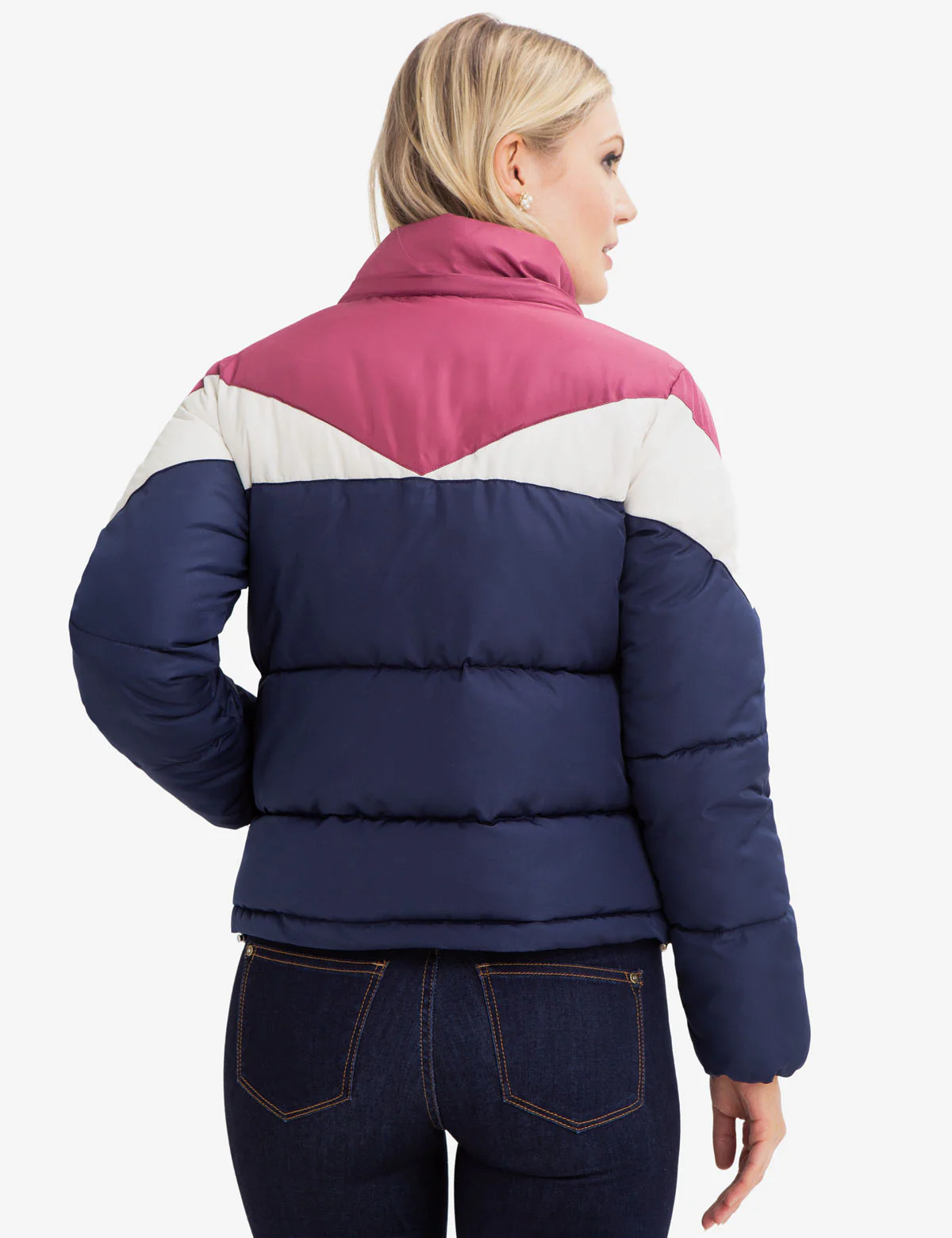 TRI-COLOR PUFFER COAT - Image 10