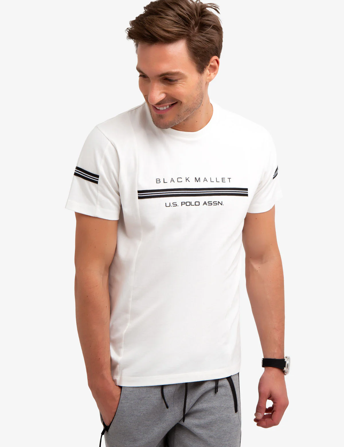 BLACK MALLET YARN DYE TAPING T-SHIRT - Image 5