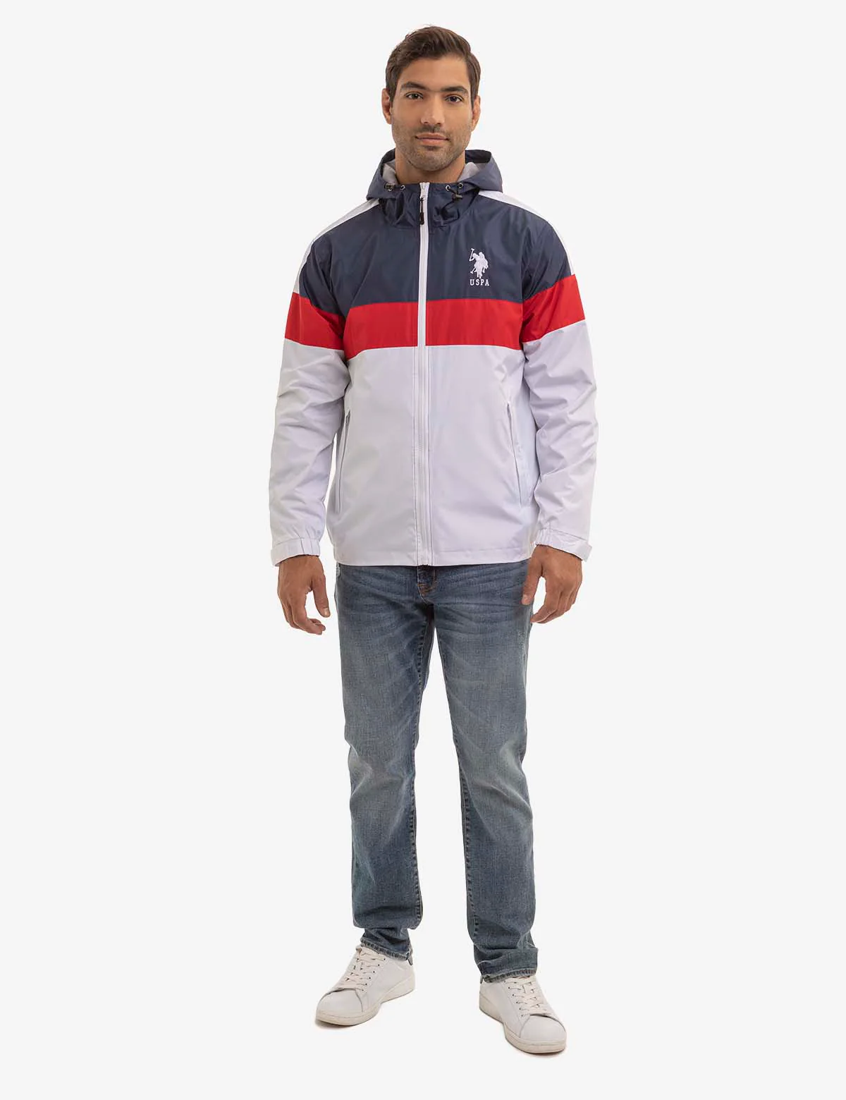 TRICOLOR HOODED WINDBREAKER - Image 2