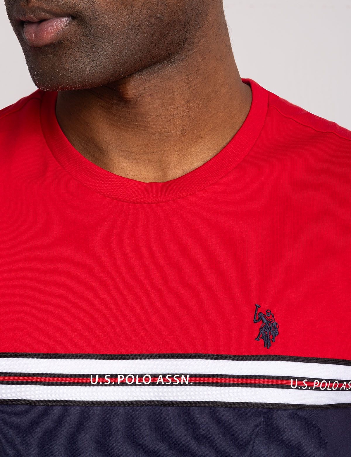 TRICOT PIECED STRIPE JERSEY T-SHIRT - Image 2