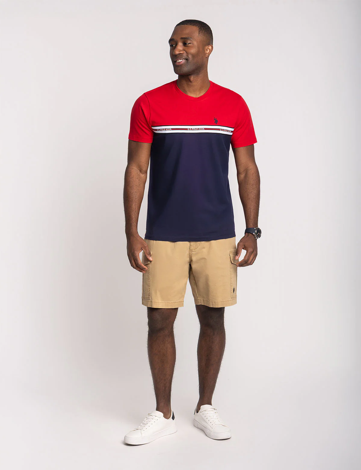 TRICOT PIECED STRIPE JERSEY T-SHIRT - Image 3