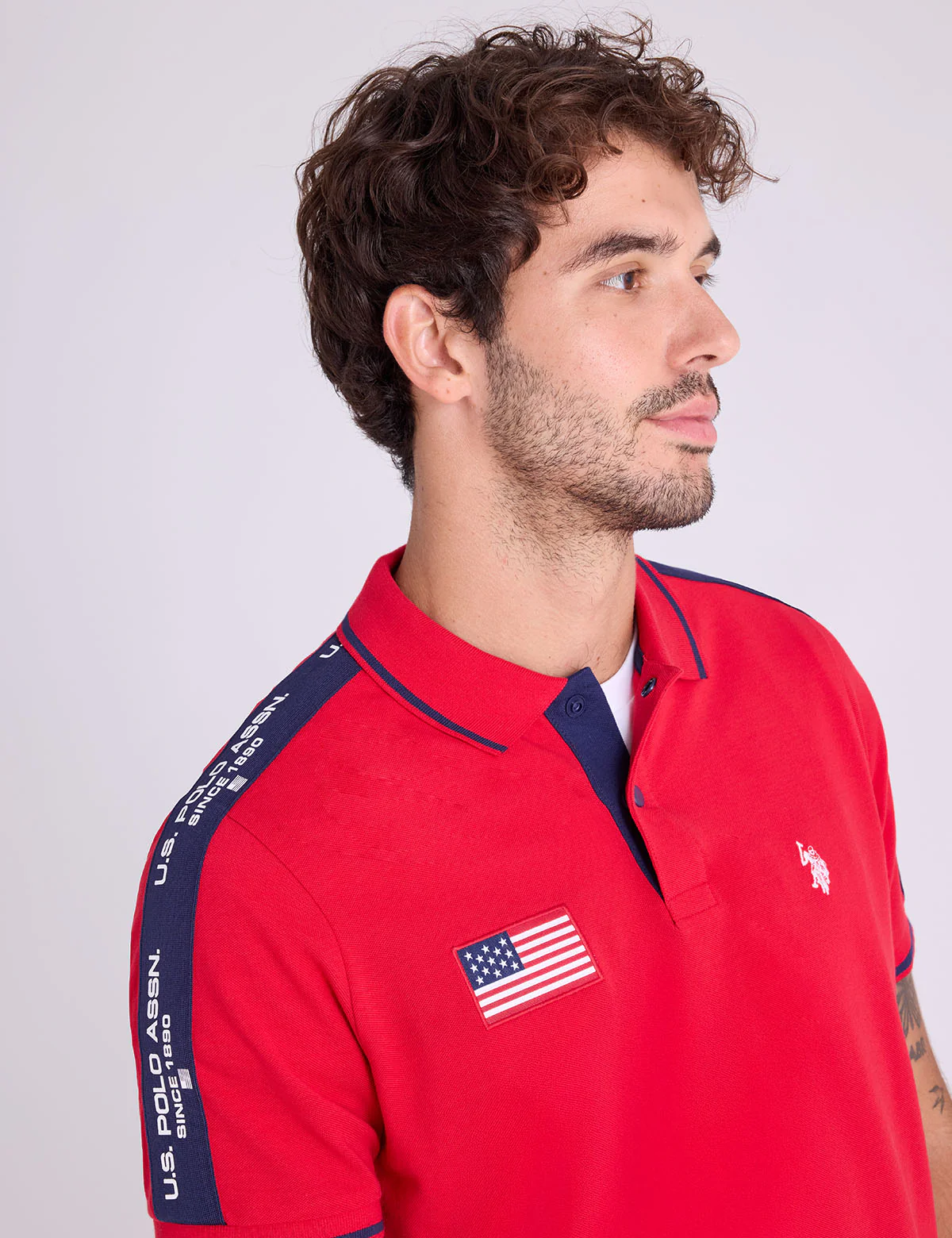 TRICOT SHOULDER PIQUE POLO SHIRT - Image 8