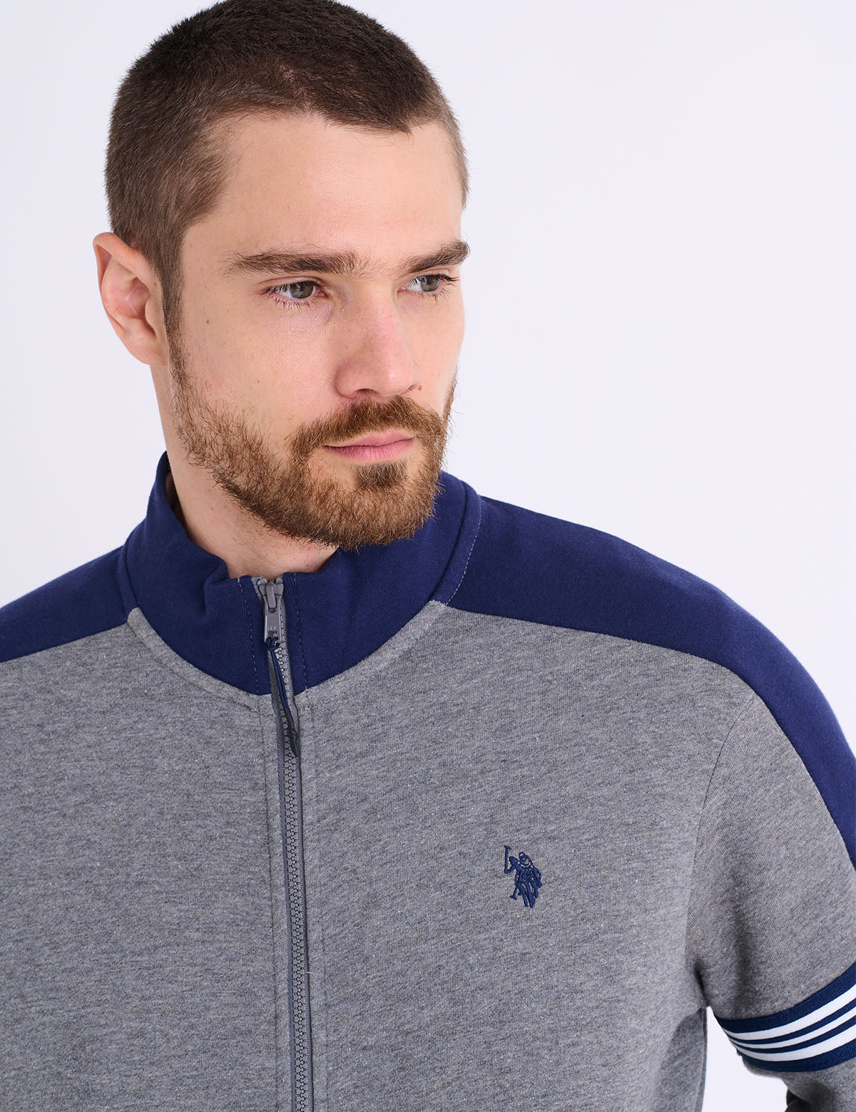 TRICOT TAPE FULL ZIP FLEECE TRACK JACKET - Image 6