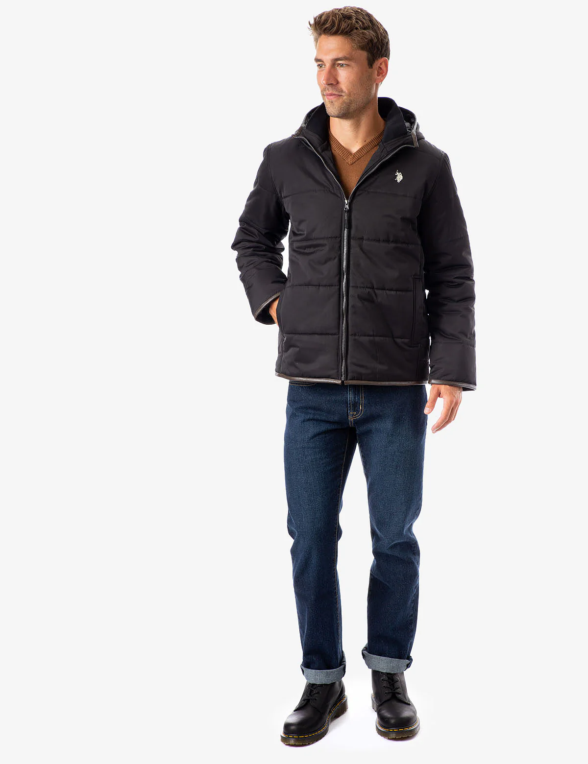 TRIM HOODED PUFFER JACKET - Image 2