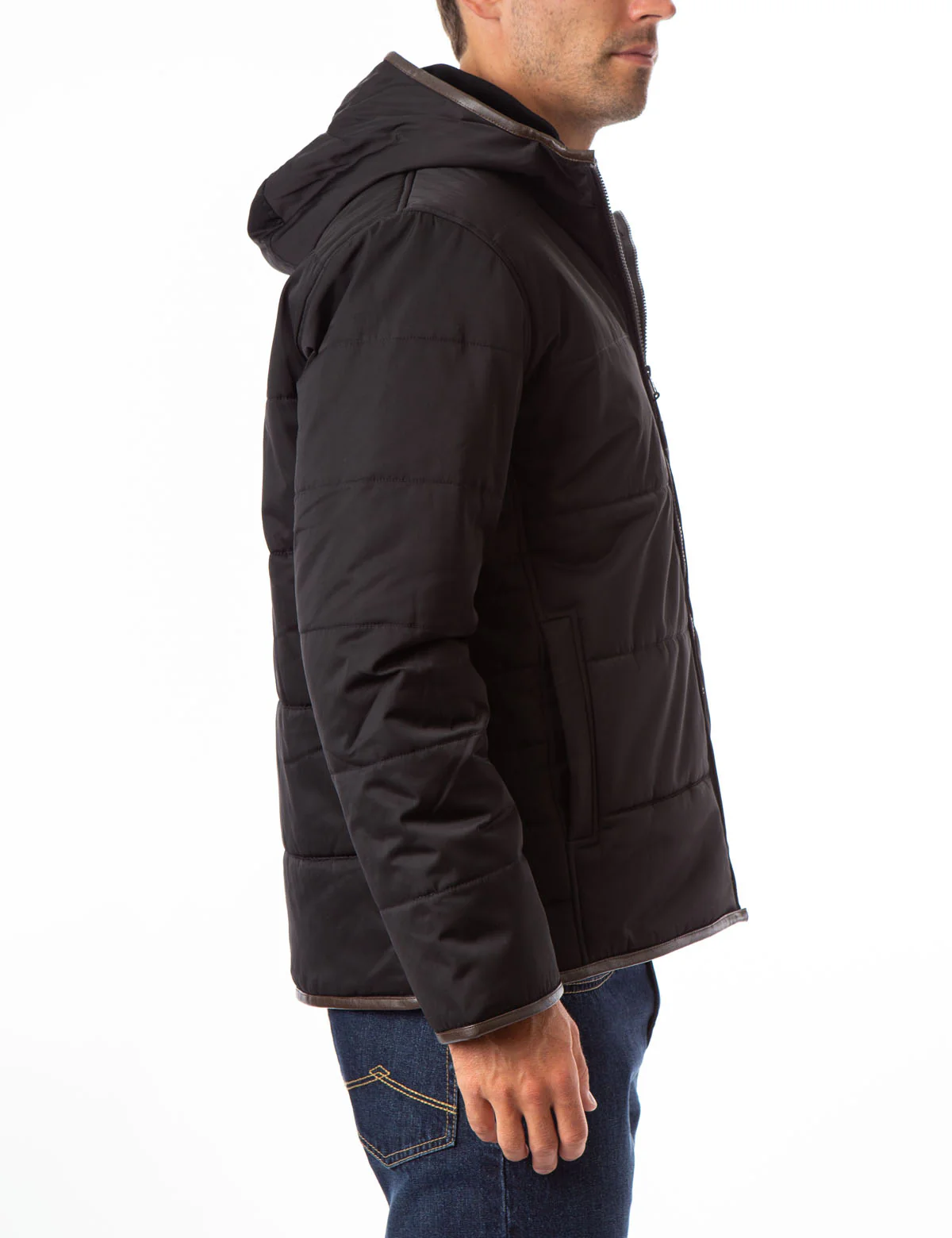 TRIM HOODED PUFFER JACKET - Image 3