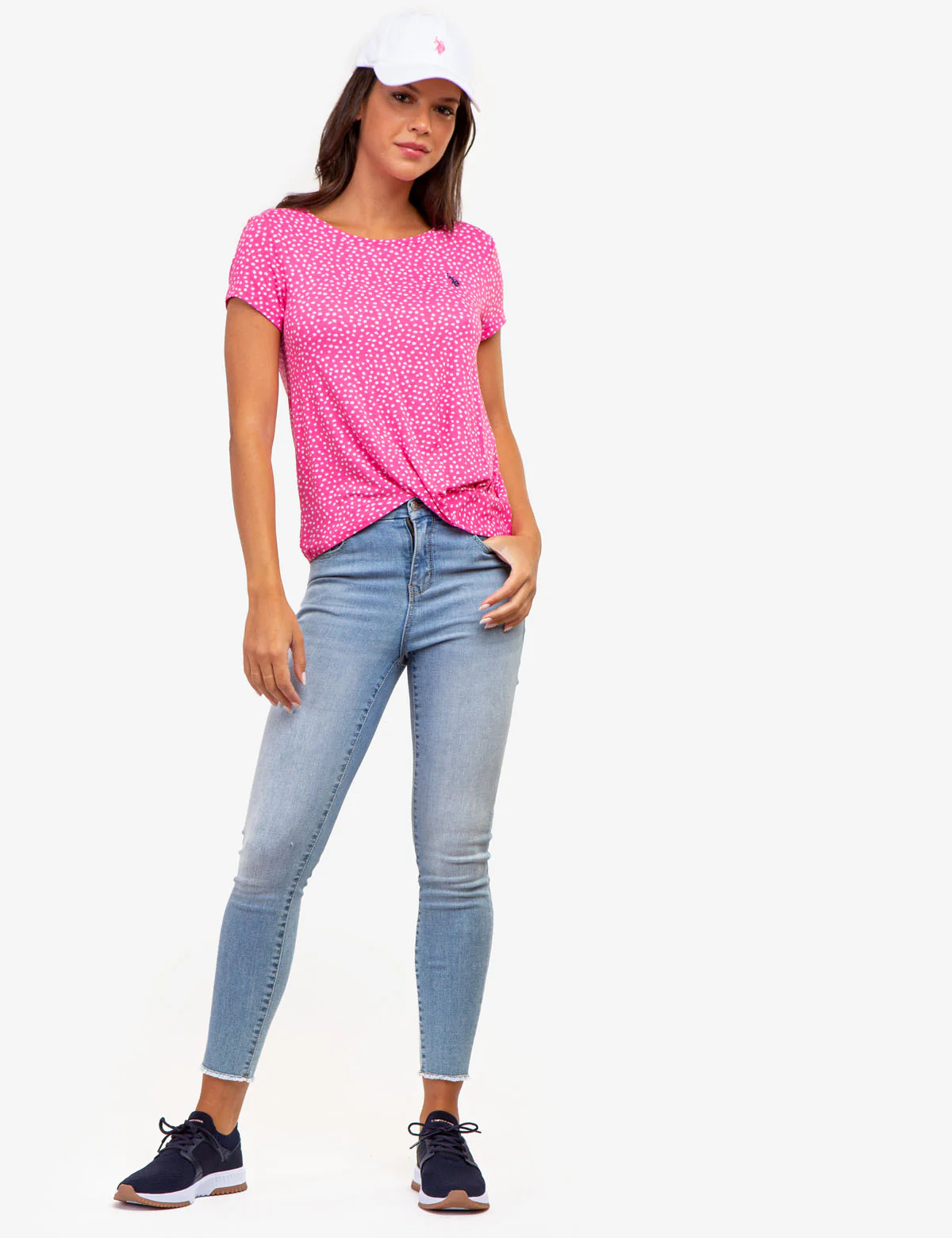TWIST FRONT CREW NECK T-SHIRT - Image 2