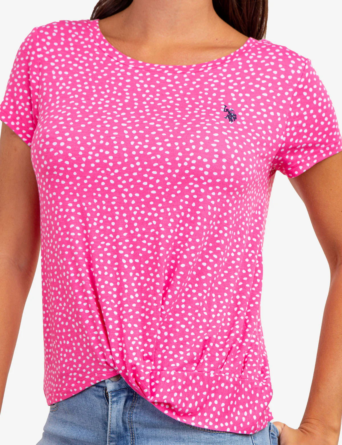 TWIST FRONT CREW NECK T-SHIRT - Image 4