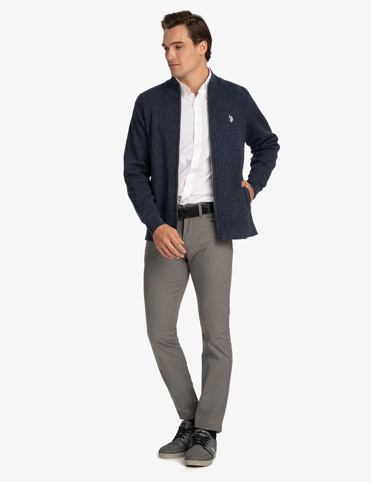 TWIST MARL FULL ZIP SWEATER - Image 6