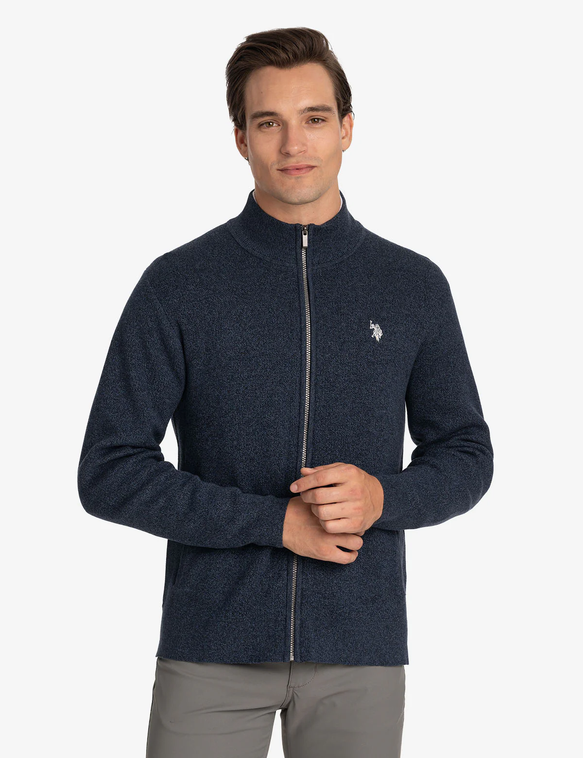 TWIST MARL FULL ZIP SWEATER - Image 7