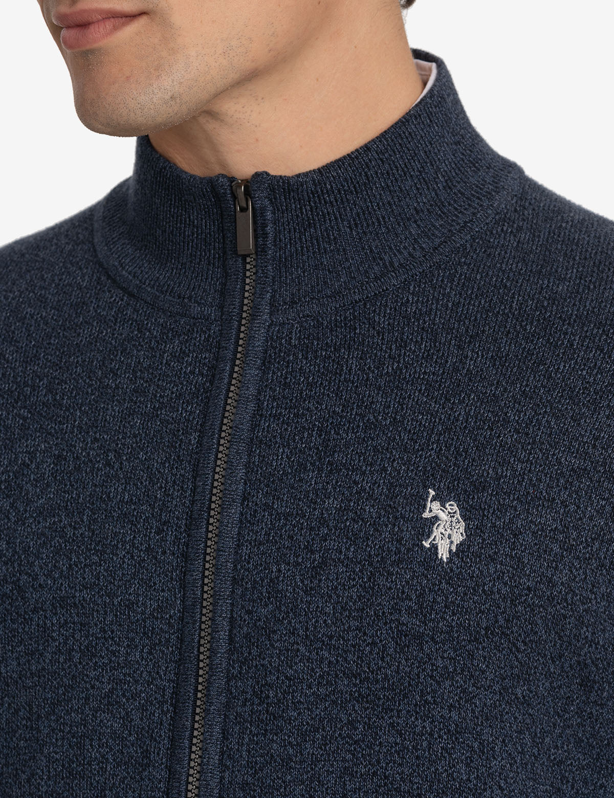 TWIST MARL FULL ZIP SWEATER - Image 8