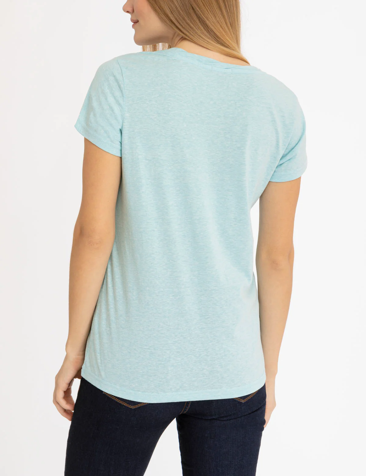 TWIST NECK SNOW YARN T-SHIRT - Image 7