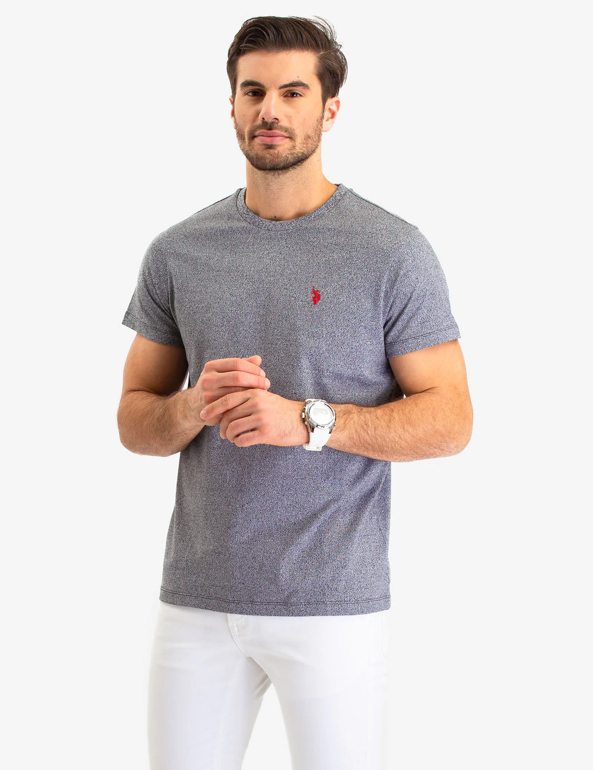 TWISTED YARN CREW NECK T-SHIRT - Image 11