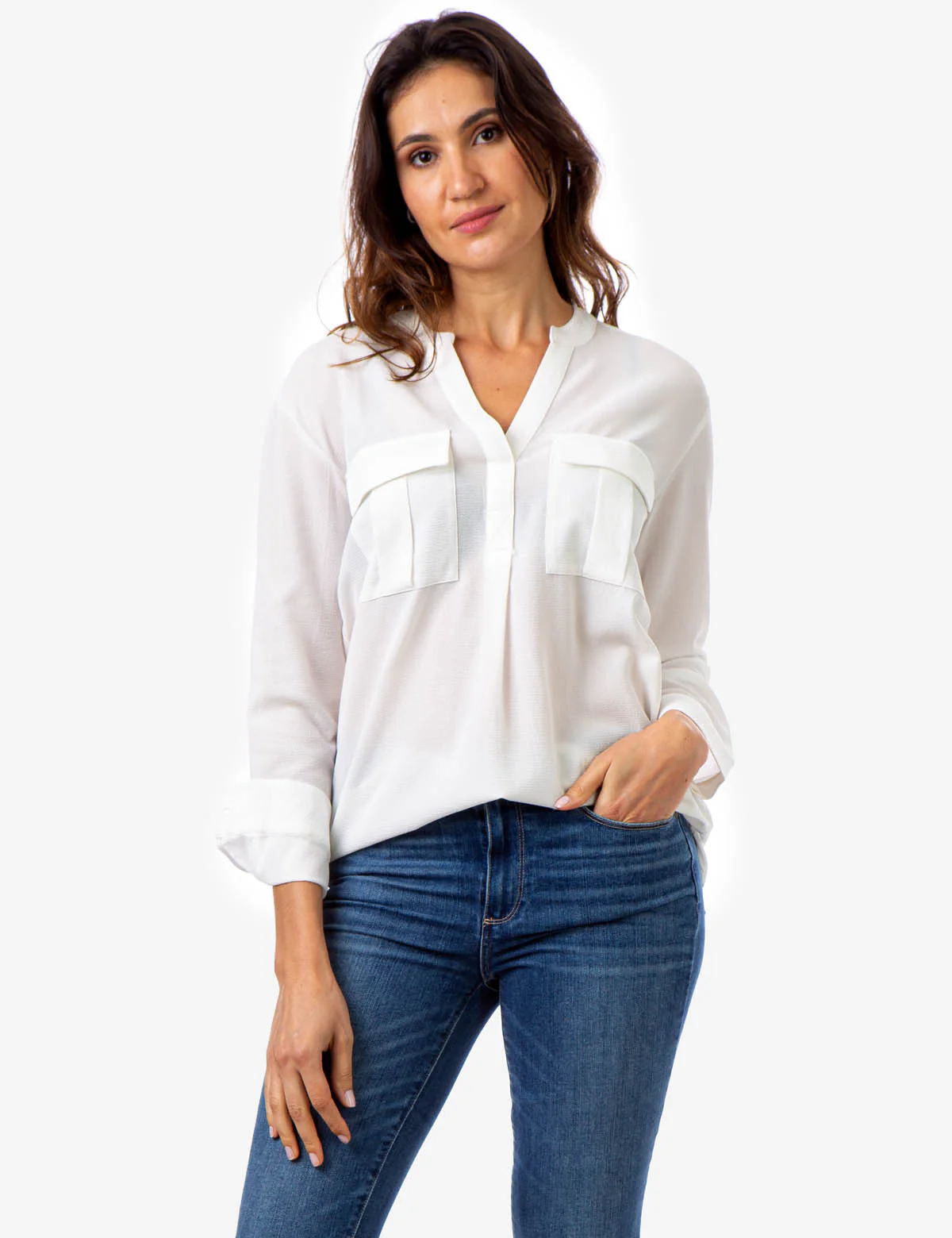 TWO POCKET SOLID UTILITY SHIRT
