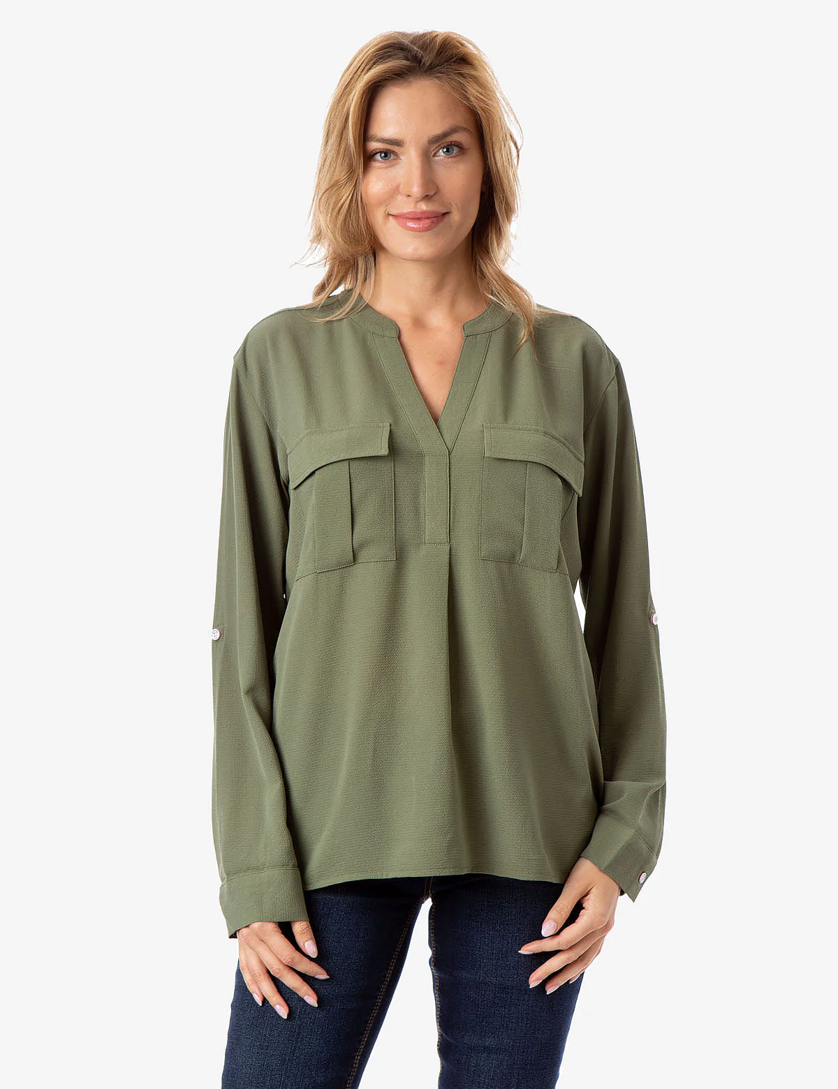 TWO POCKET SOLID UTILITY SHIRT - Image 11
