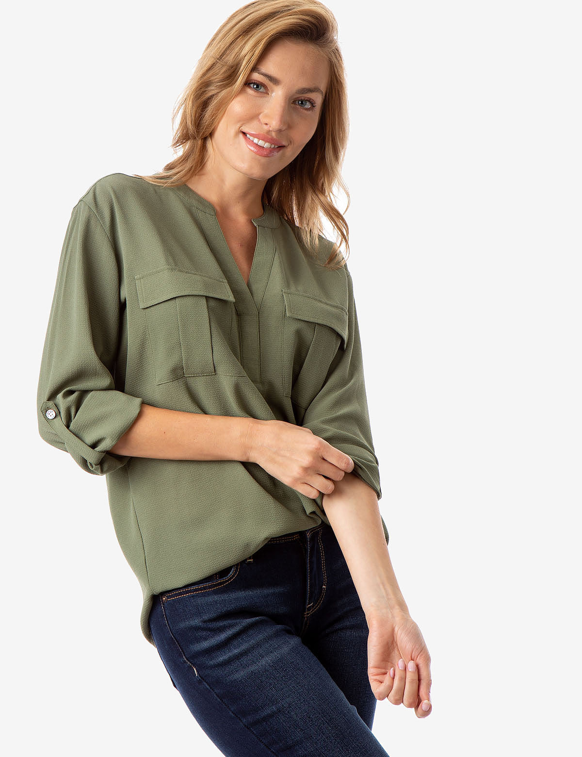 TWO POCKET SOLID UTILITY SHIRT - Image 14