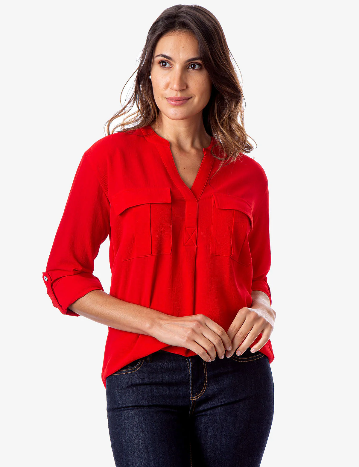 TWO POCKET SOLID UTILITY SHIRT - Image 6