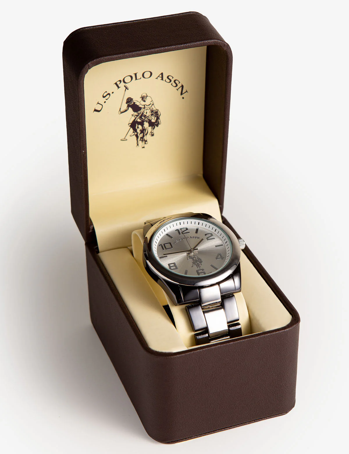 MEN'S TWO TONE GUNMETAL AND SILVERTONE WATCH - Image 2