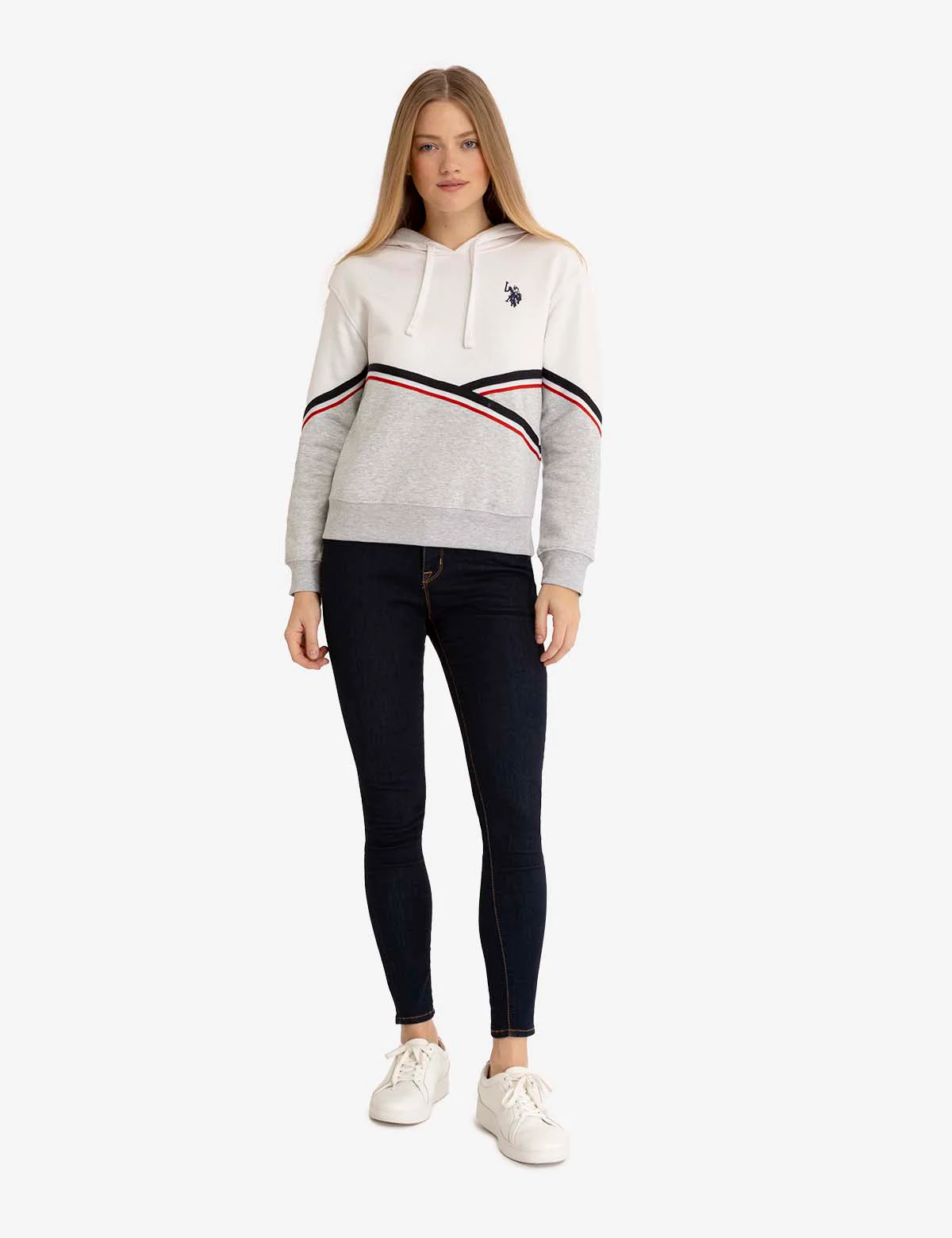 TWO TONE SIGNATURE STRIPE TAPE HOODIE - Image 6