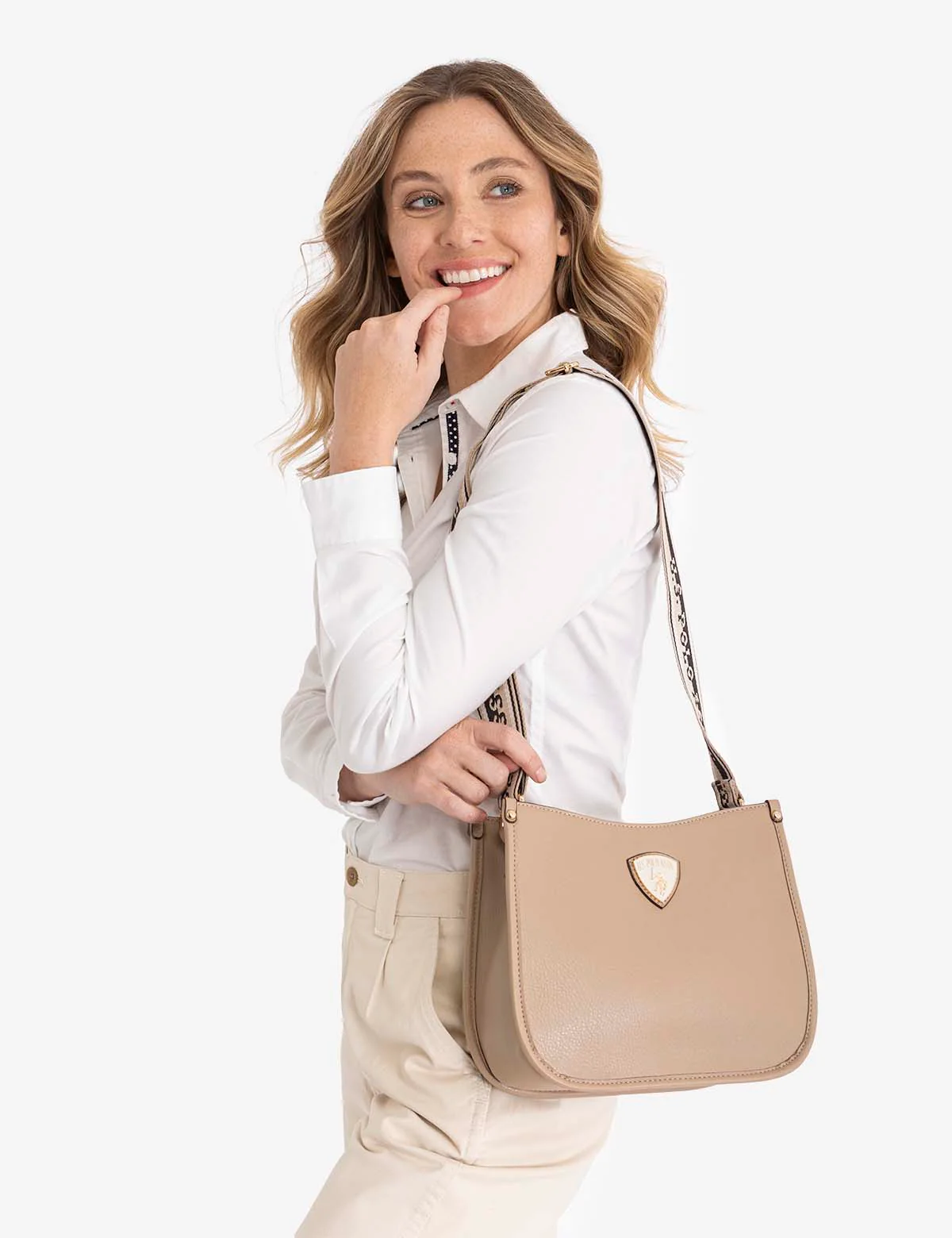 CREST CROSSBODY BAG WITH BRANDED STRAP - Image 3