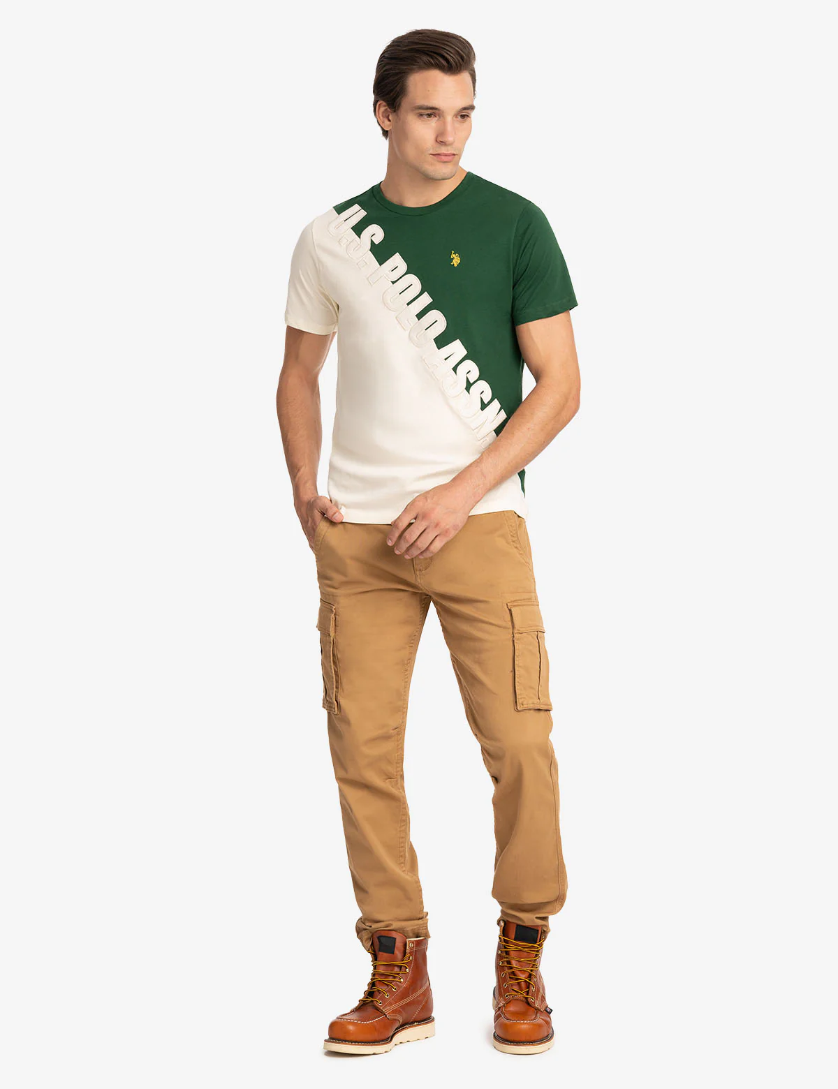 U.S. POLO ASSN. DIAGONAL COLORBLOCK T-SHIRT - Image 5
