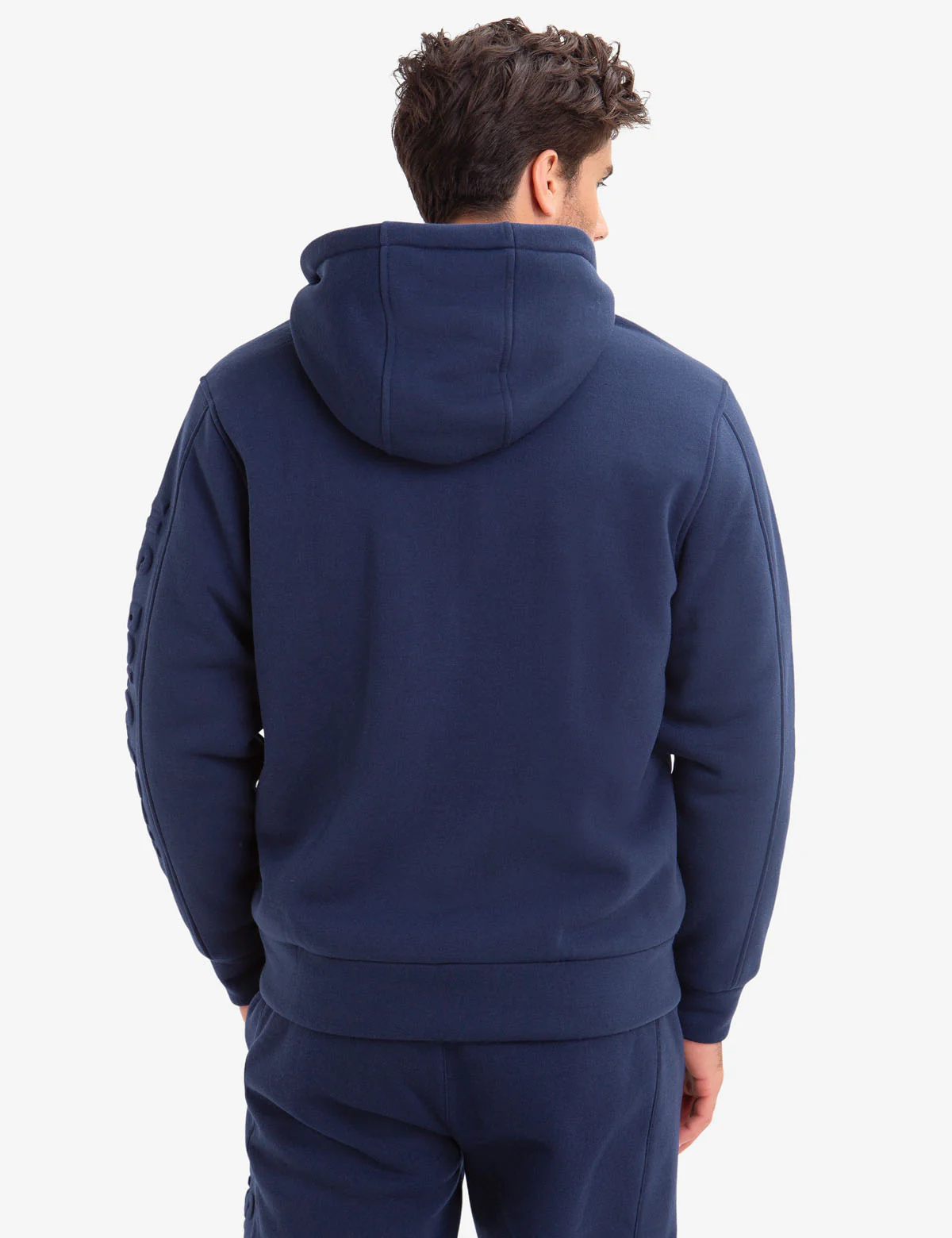 U.S. POLO ASSN. FAUX SHEARLING LINED EMBOSSED HOODIE - Image 3