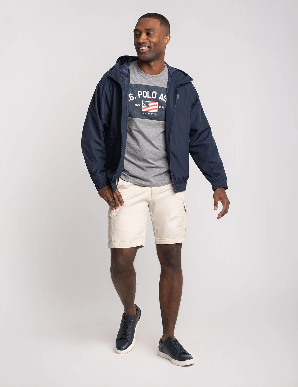 U.S. POLO ASSN. HOODED TRACK WINDBREAKER - Image 3