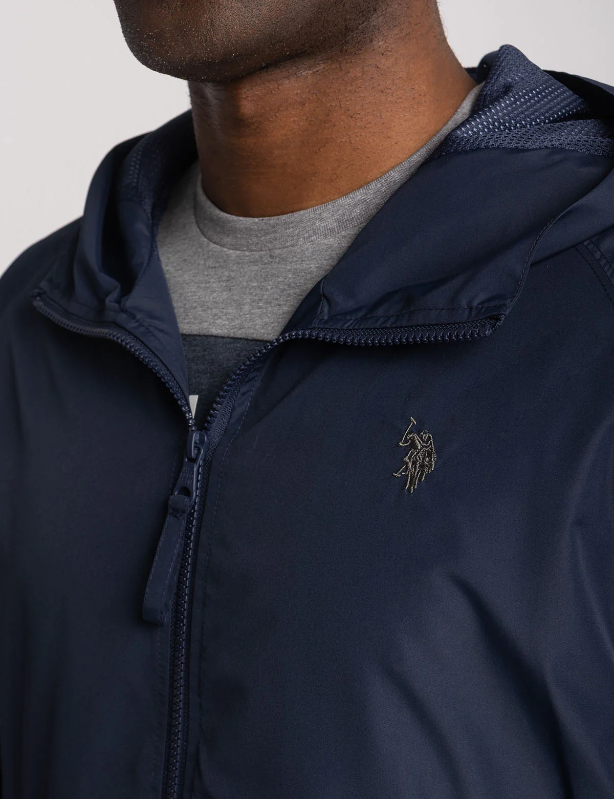 U.S. POLO ASSN. HOODED TRACK WINDBREAKER - Image 4