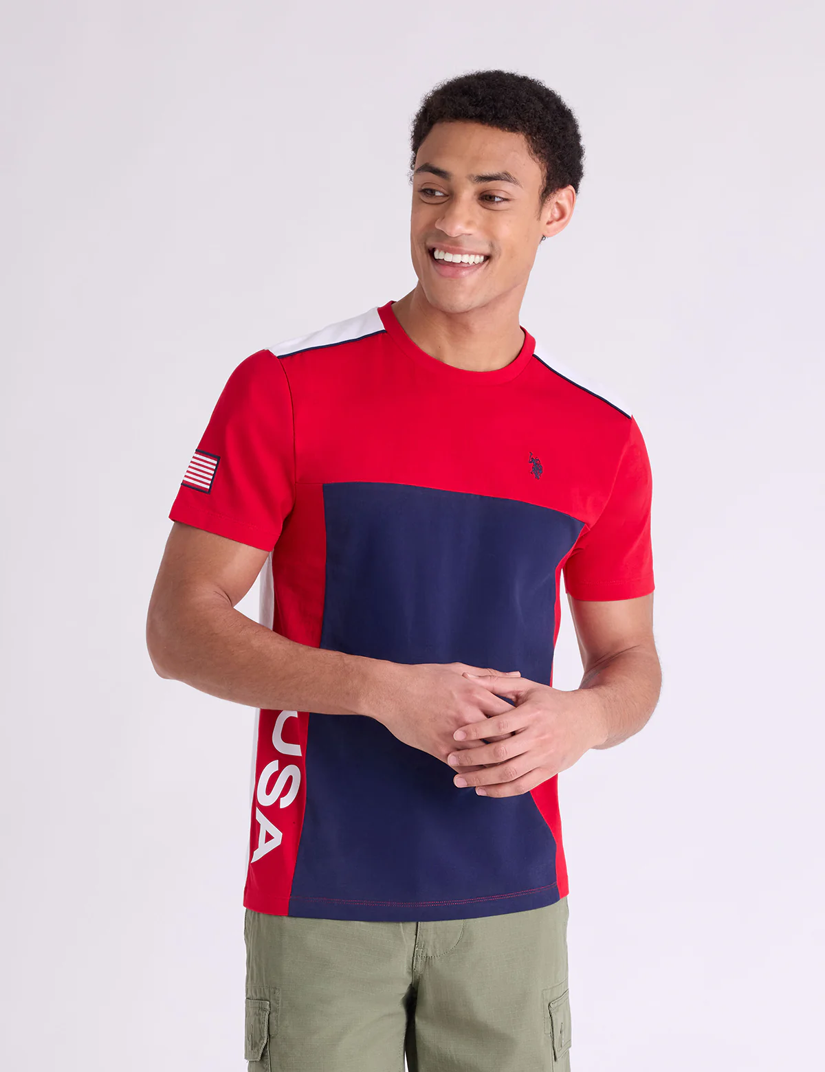 USA COLORBLOCK PRINTED JERSEY T-SHIRT - Image 3