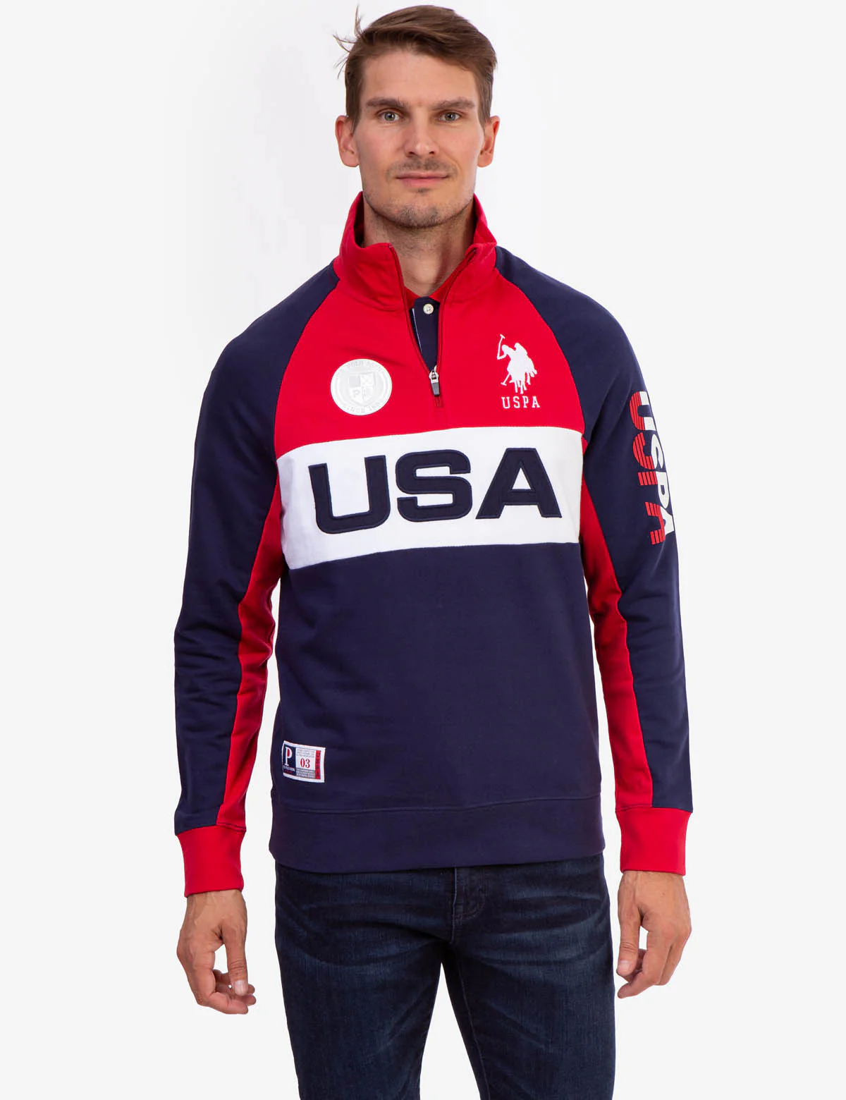 USA COLORBLOCK QUARTER ZIP PULLOVER - Image 10