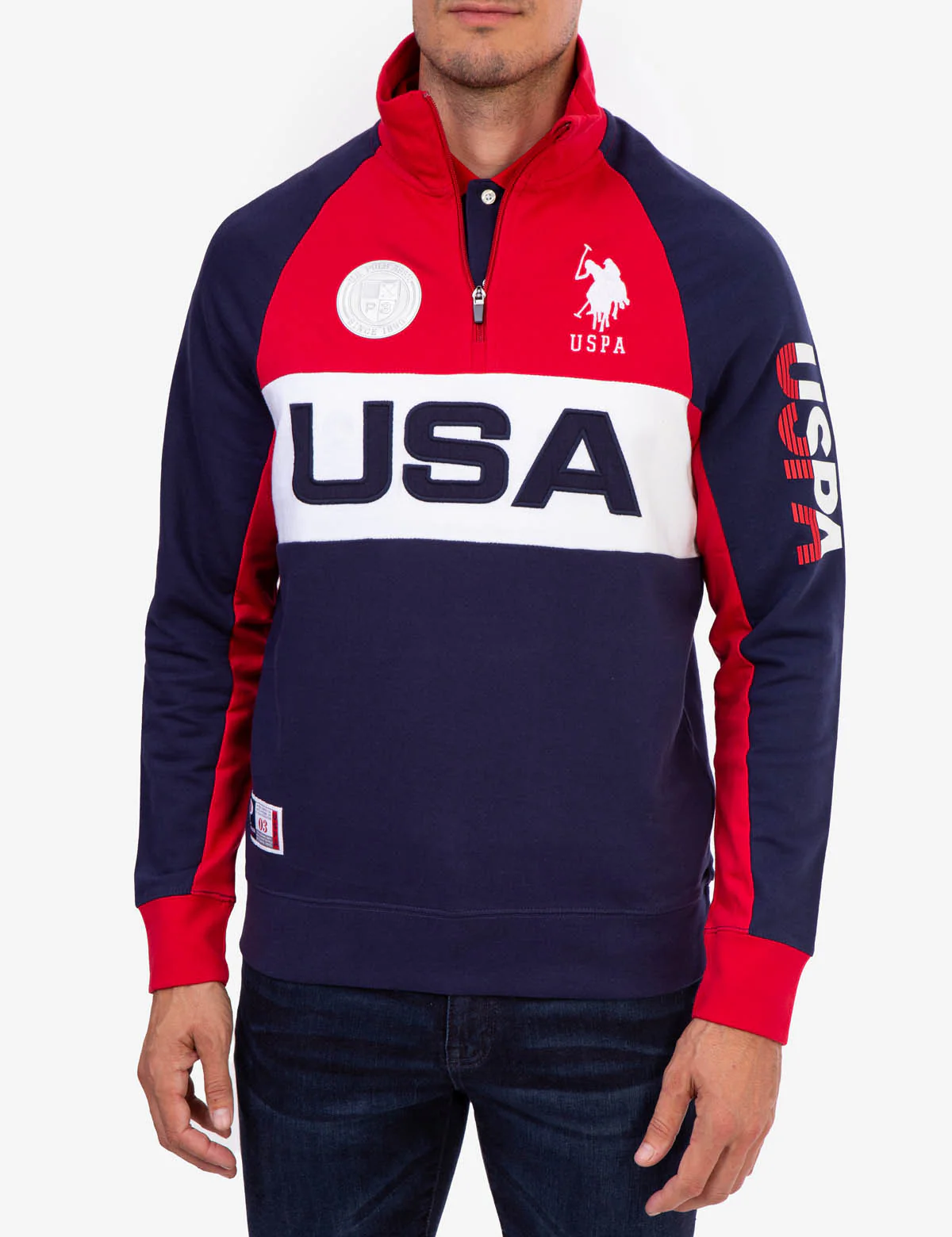 USA COLORBLOCK QUARTER ZIP PULLOVER - Image 13