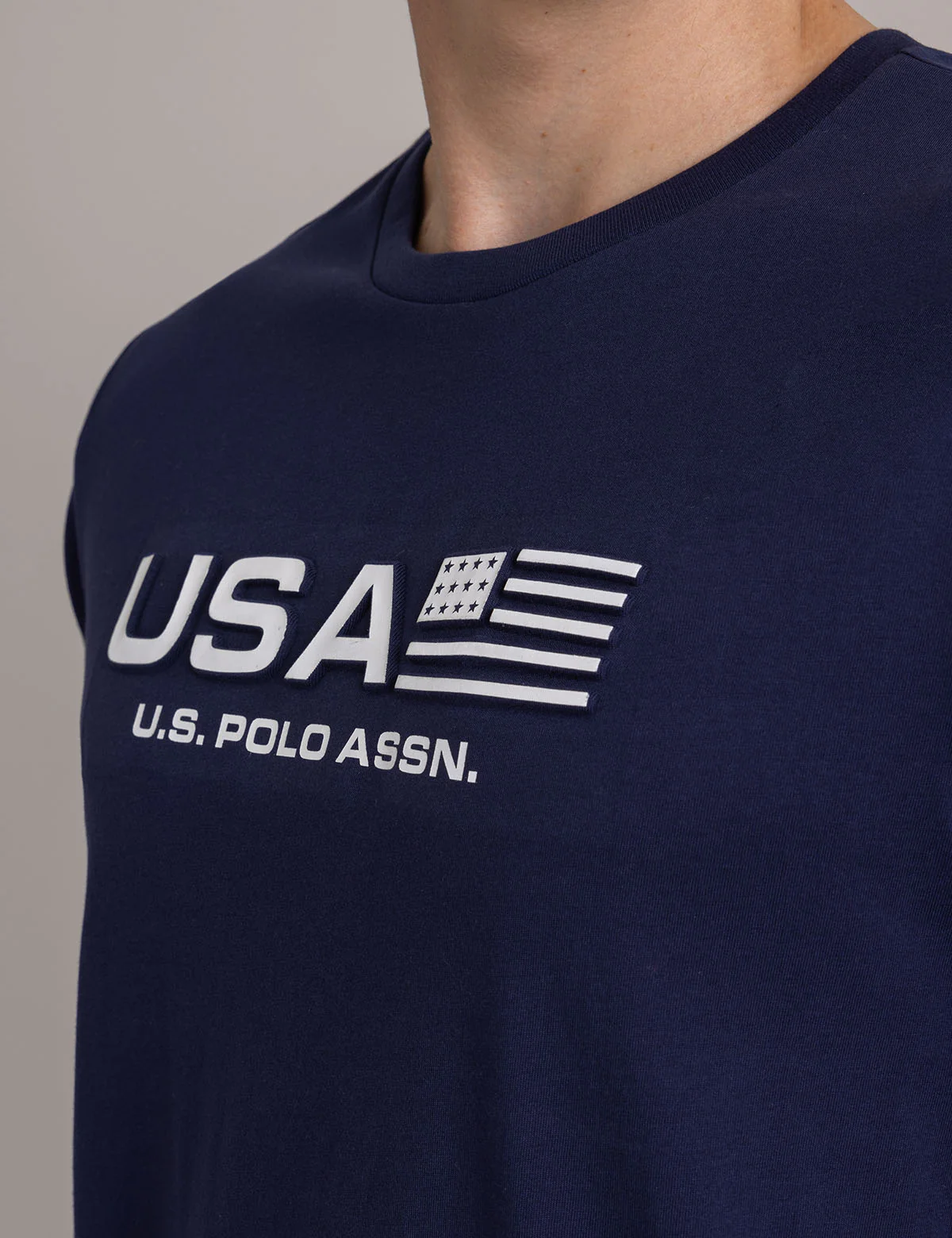 USA EMBOSSED PRINT JERSEY T-SHIRT - Image 3
