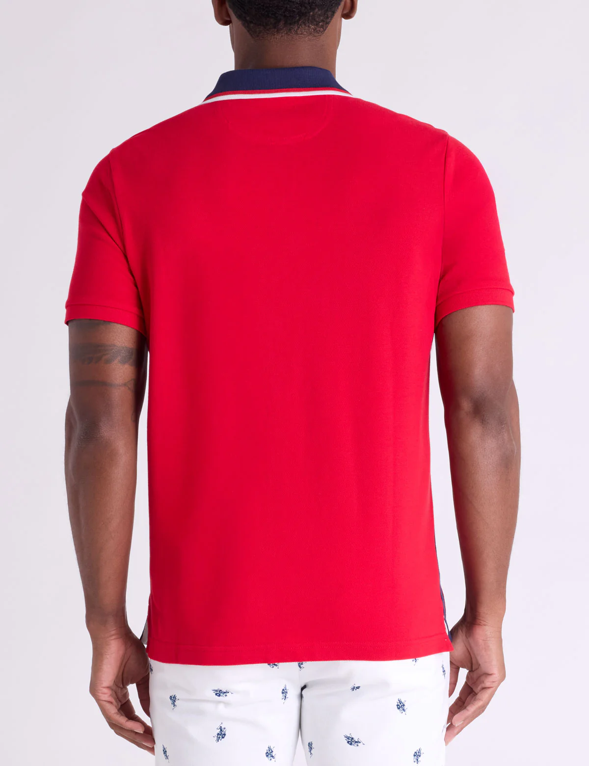 USA VERTICAL PATCH PIQUE POLO SHIRT WITH ZIP PLACKET - Image 5