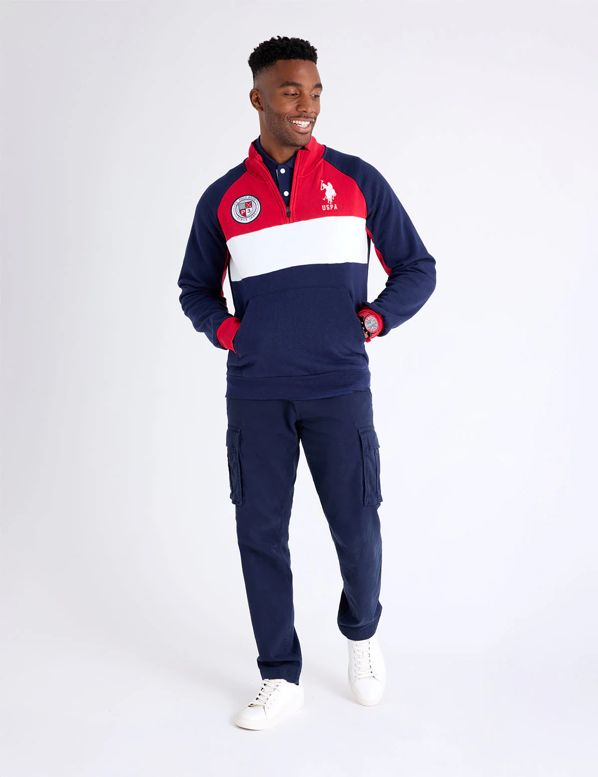 USPA 1/4 ZIP COLORBLOCK FLEECE PULLOVER - Image 3