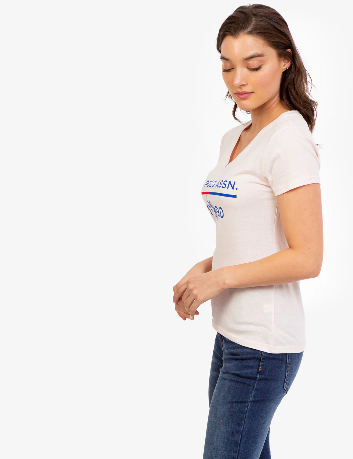 USPA 1890 LOGO V-NECK T-SHIRT - Image 4